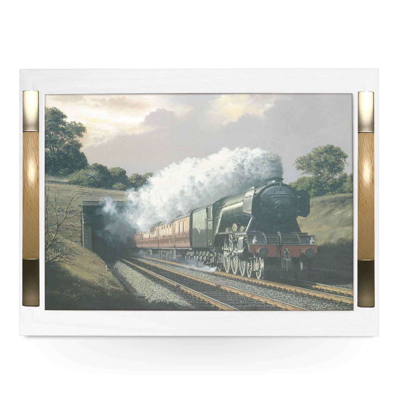 60103 Flying Scotsman Steam Train Serving Tray - 0903 - Cushioned Lap Trays by Yoosh