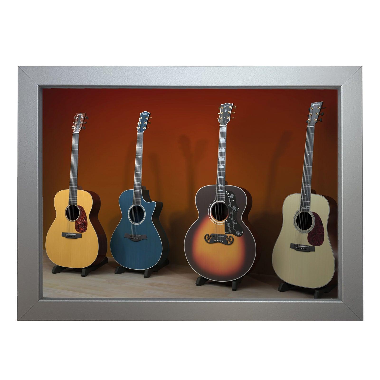 Acoustic Guitars Framed Print - FP381 - Yoosh