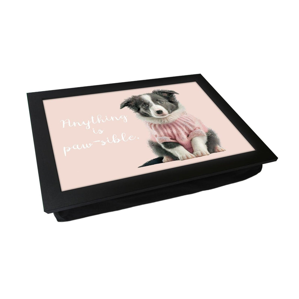 Anything Is Paw-sible Dog Lap Tray - L1100 - Cushioned Lap Trays by Yoosh