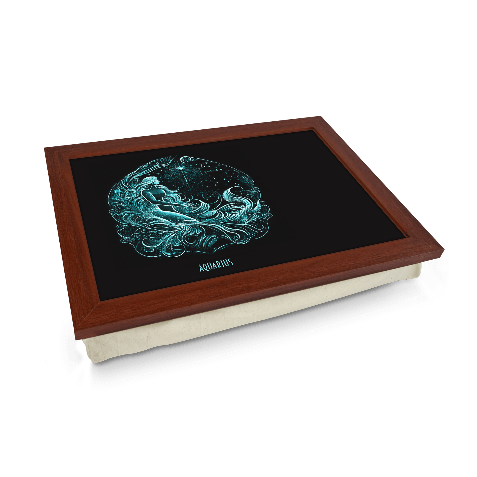 Aquarius Star Sign Lap Tray - L1051 - Cushioned Lap Trays by Yoosh