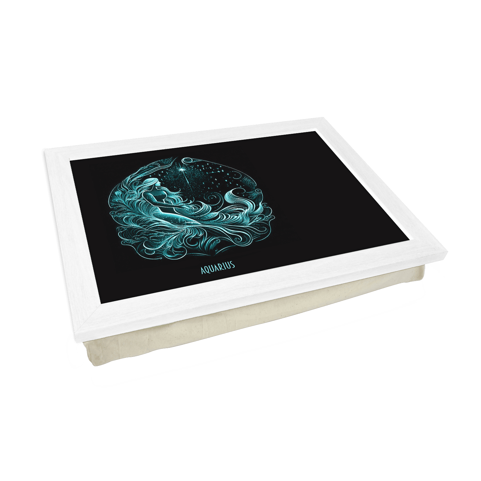 Aquarius Star Sign Lap Tray - L1051 - Cushioned Lap Trays by Yoosh