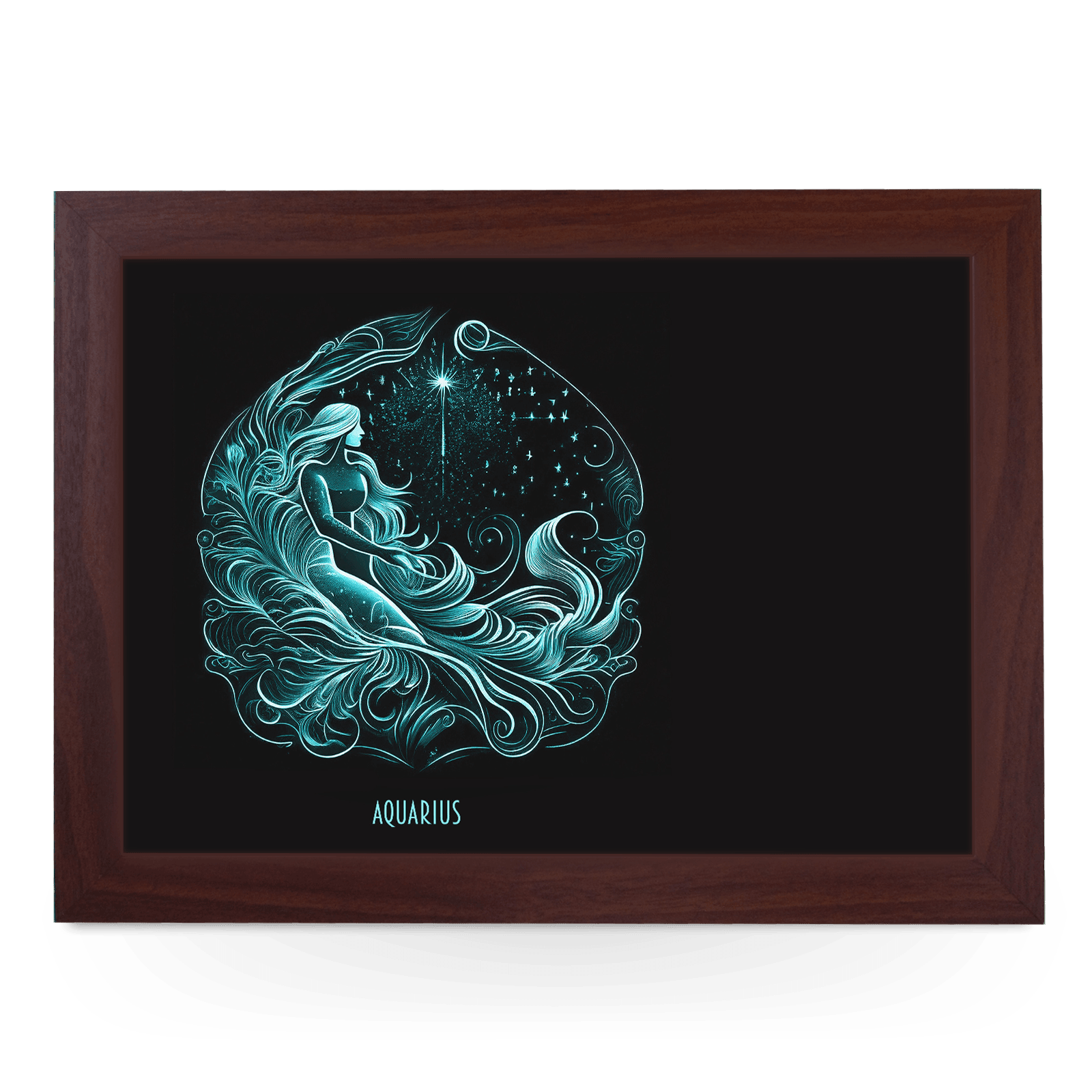 Aquarius Star Sign Lap Tray - L1051 - Cushioned Lap Trays by Yoosh
