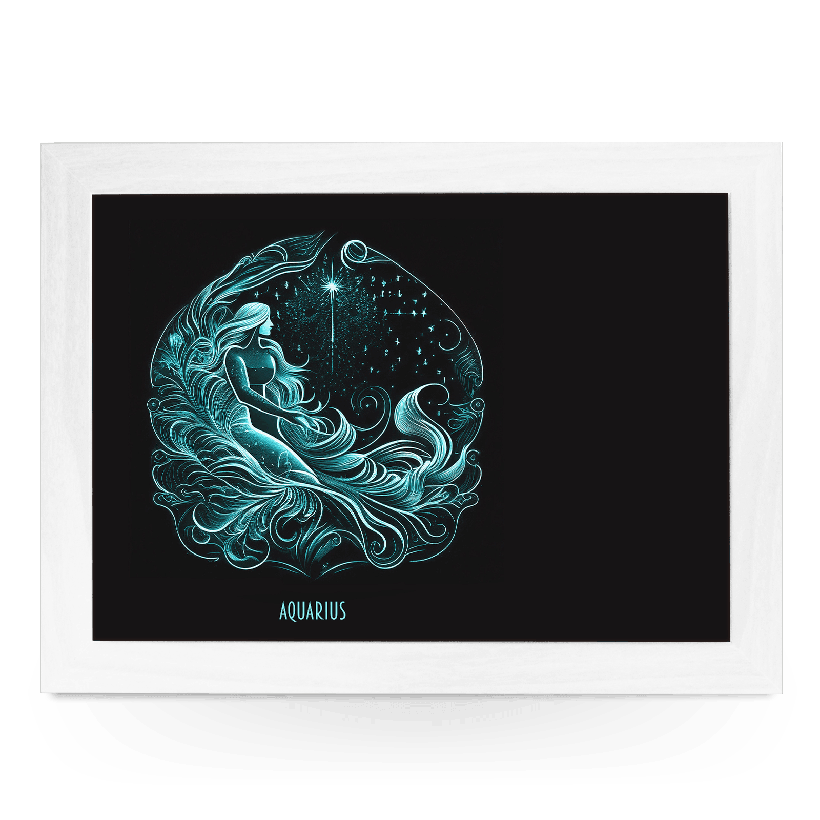 Aquarius Star Sign Lap Tray - L1051 - Cushioned Lap Trays by Yoosh