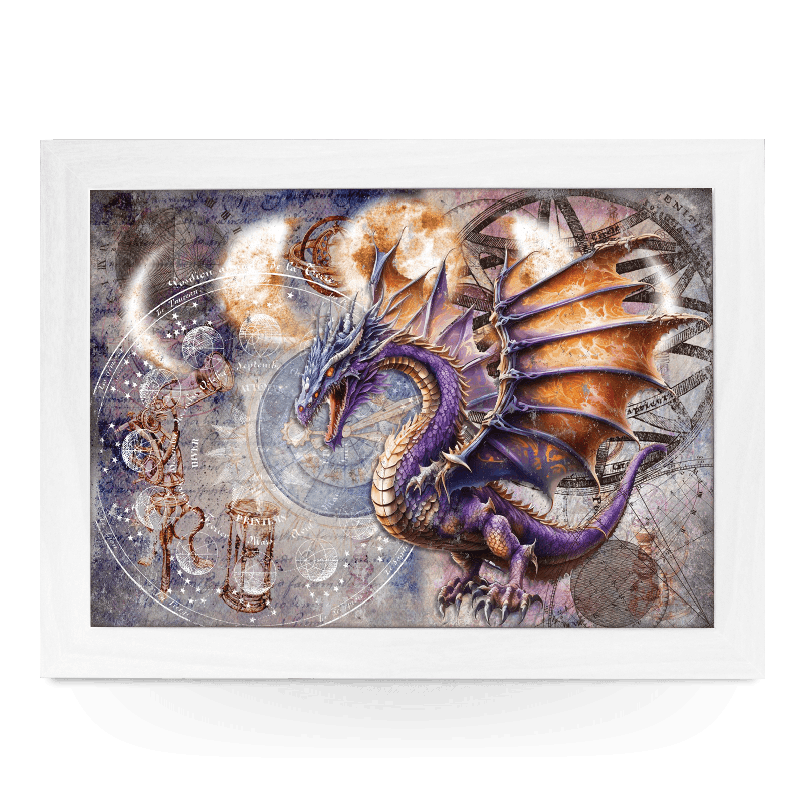 Astrological Dragon Lap Tray - L1201 - Cushioned Lap Trays by Yoosh