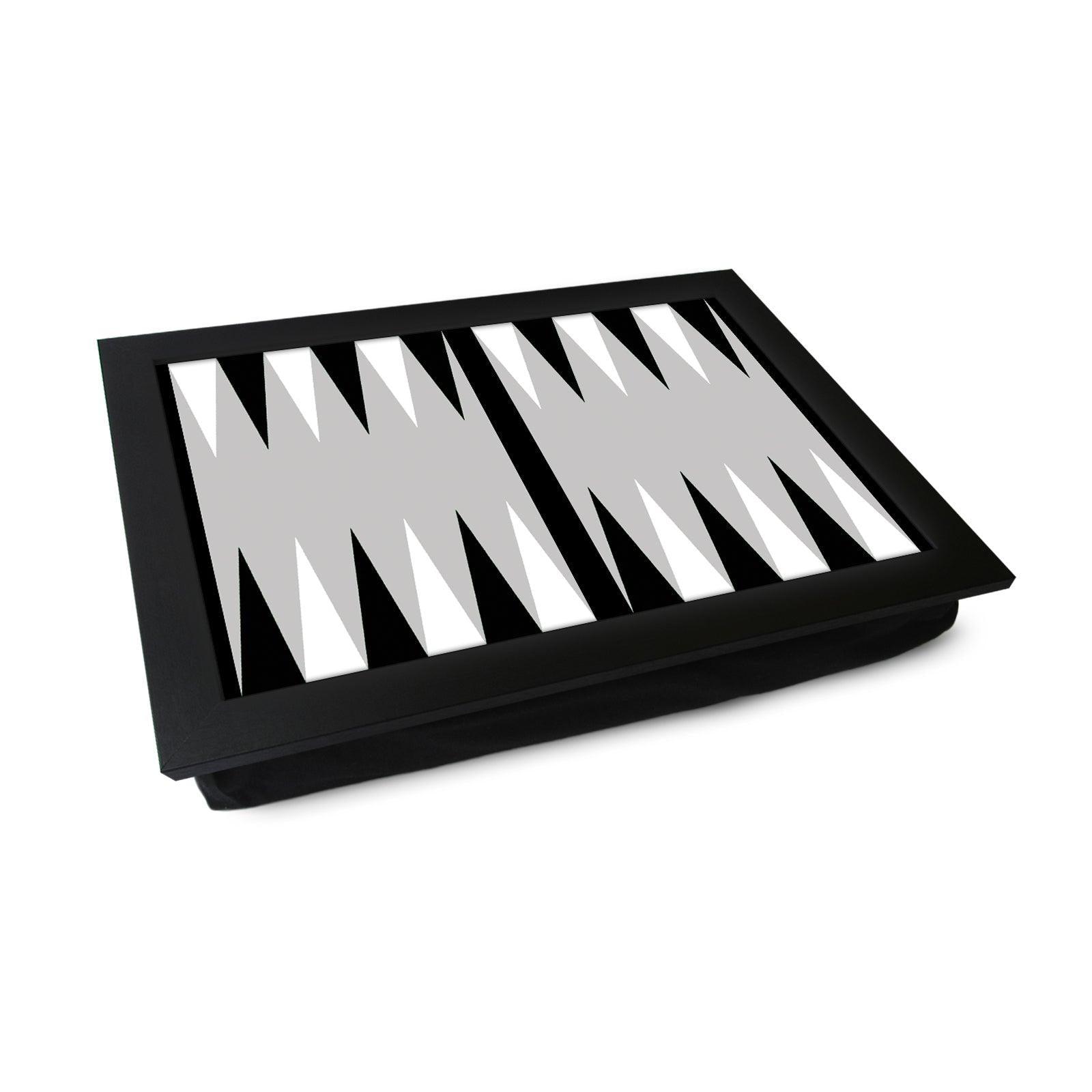 Backgammon Black & White Lap Tray - L888 Personalised Lap Trays