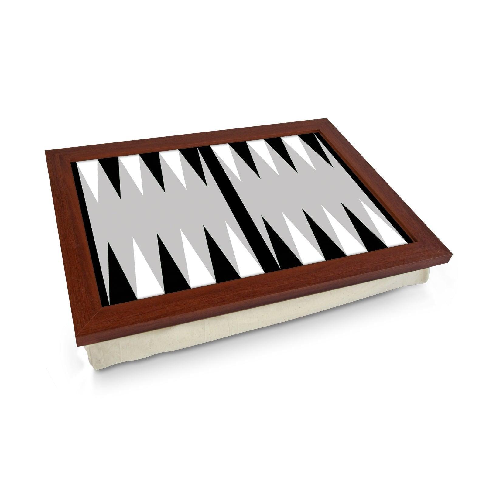 Backgammon Black & White Lap Tray - L888 Personalised Lap Trays