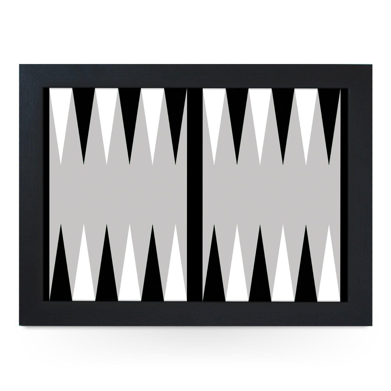 Backgammon Black & White Lap Tray - L888 Personalised Lap Trays