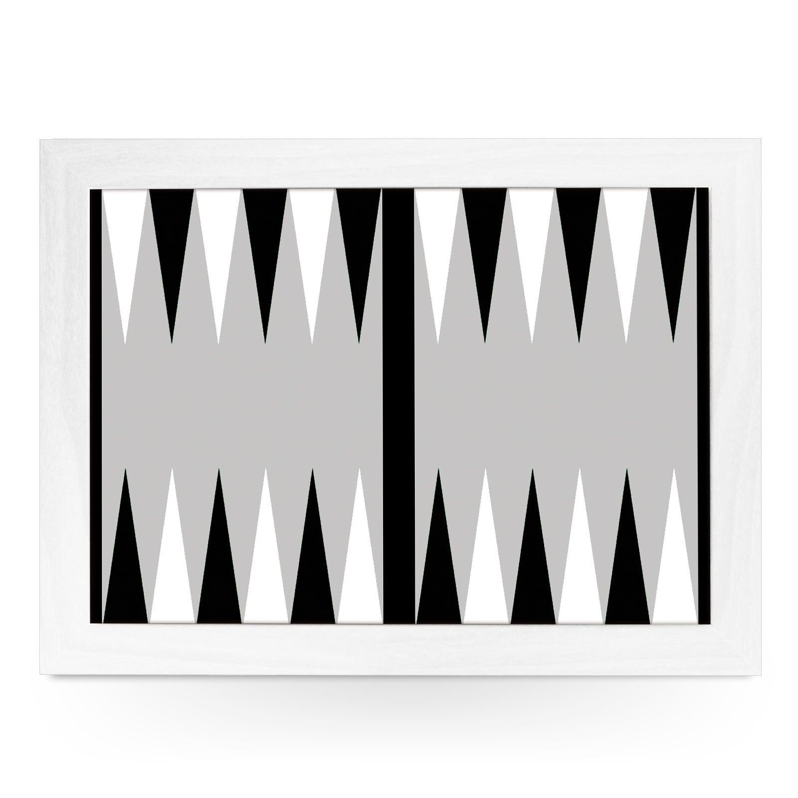 Backgammon Black & White Lap Tray - L888 Personalised Lap Trays