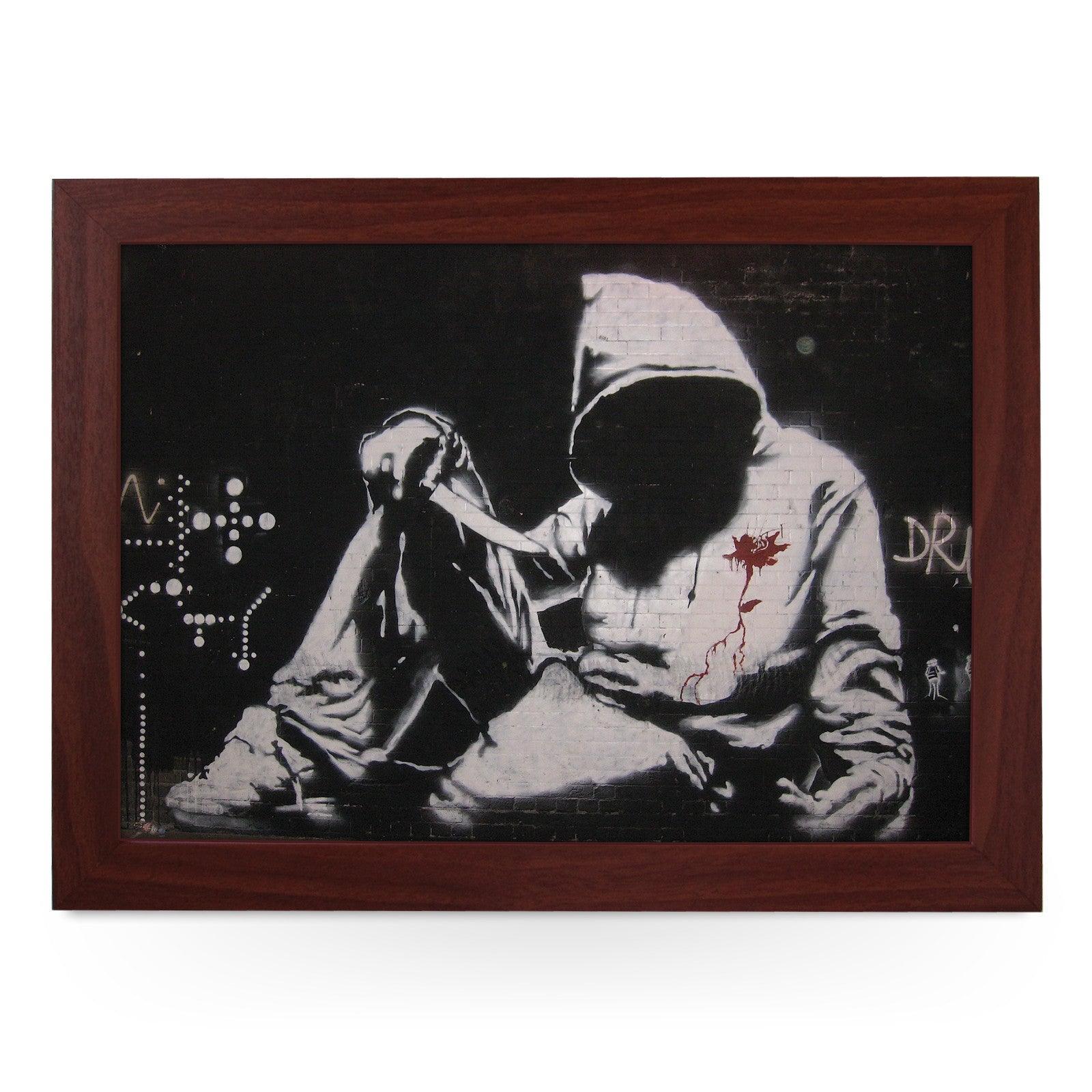 Banksy Hooded Man With Knife Lap Tray - L0477 Personalised Lap Trays