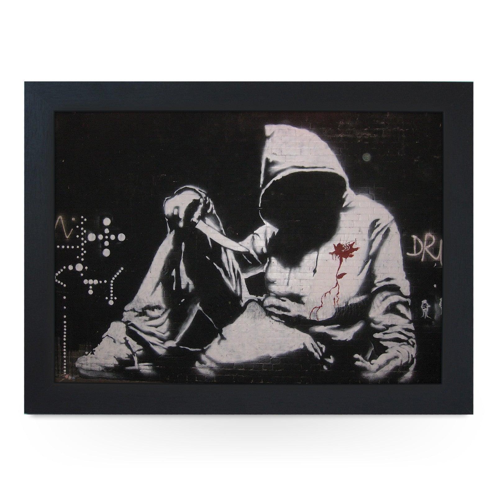 Banksy Hooded Man With Knife Lap Tray - L0477 Personalised Lap Trays