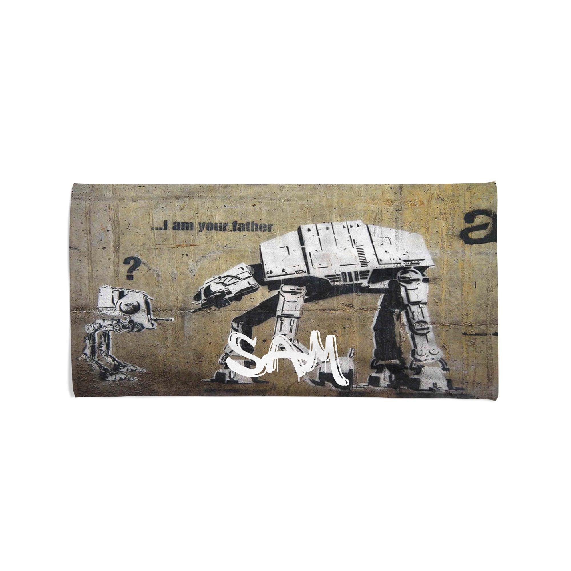 Banksy I Am Your Father - Beach Towel Cushioned Lap Trays by Yoosh