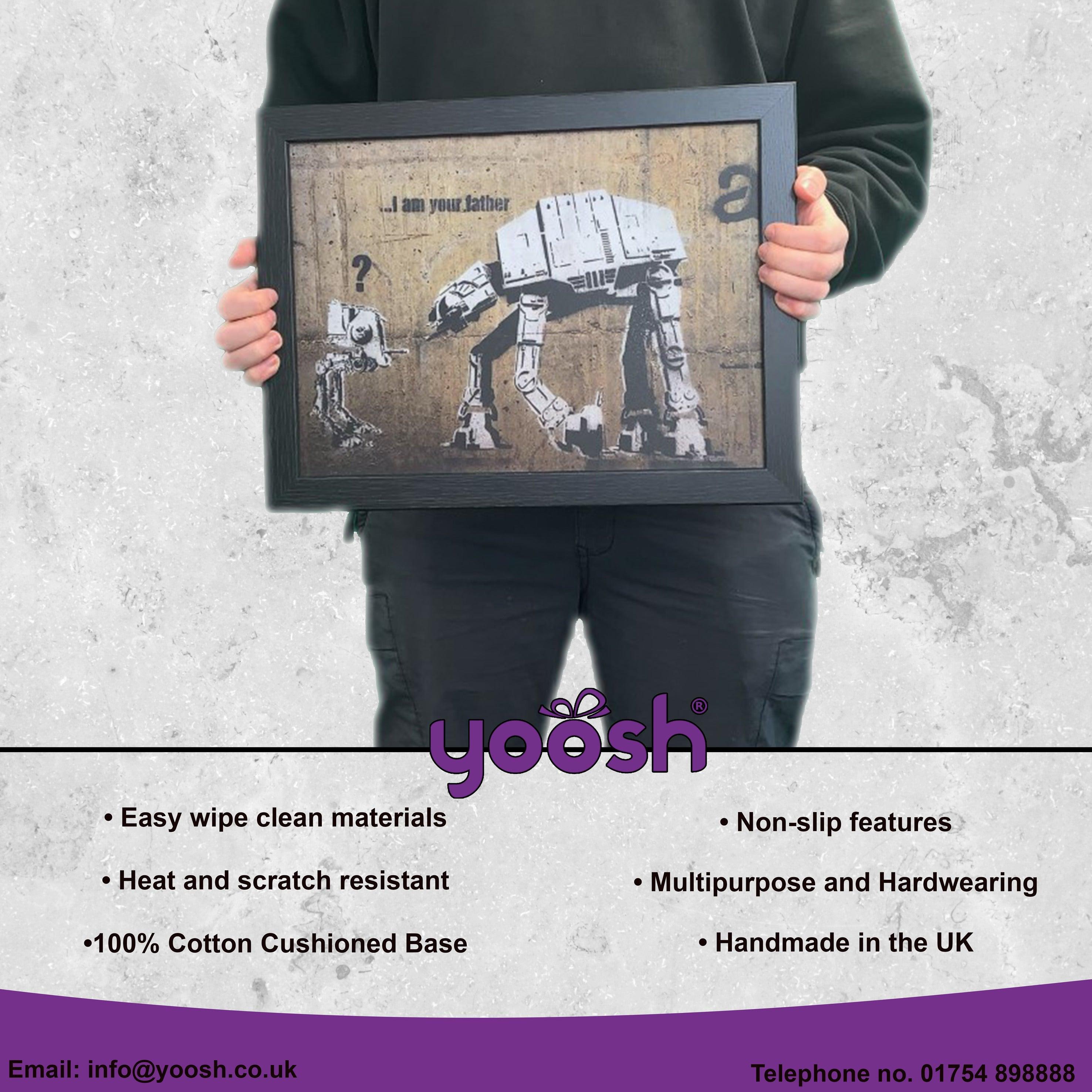 Banksy I Am Your Father Lap Tray - L0472 - Cushioned Lap Trays by Yoosh