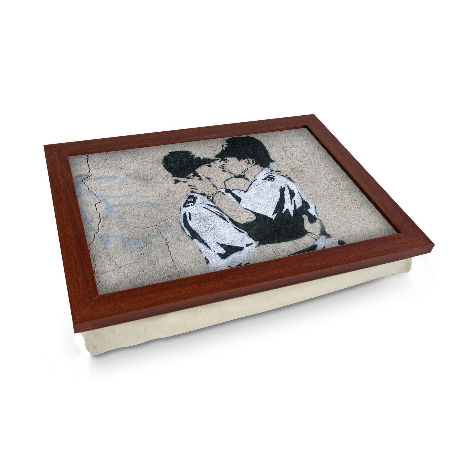 Banksy Kissing Coppers Lap Tray - L0476 Personalised Lap Trays
