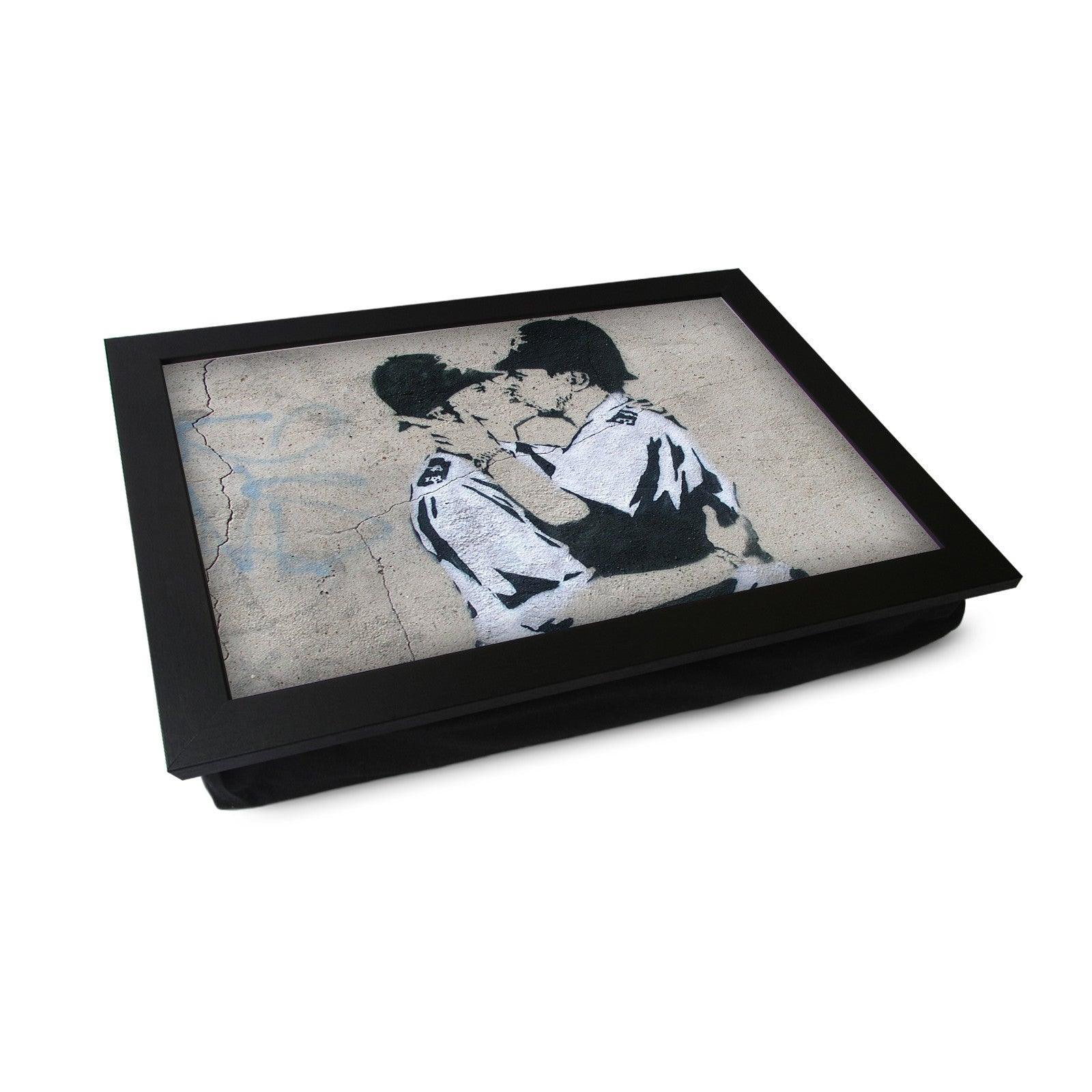 Banksy Kissing Coppers Lap Tray - L0476 Personalised Lap Trays