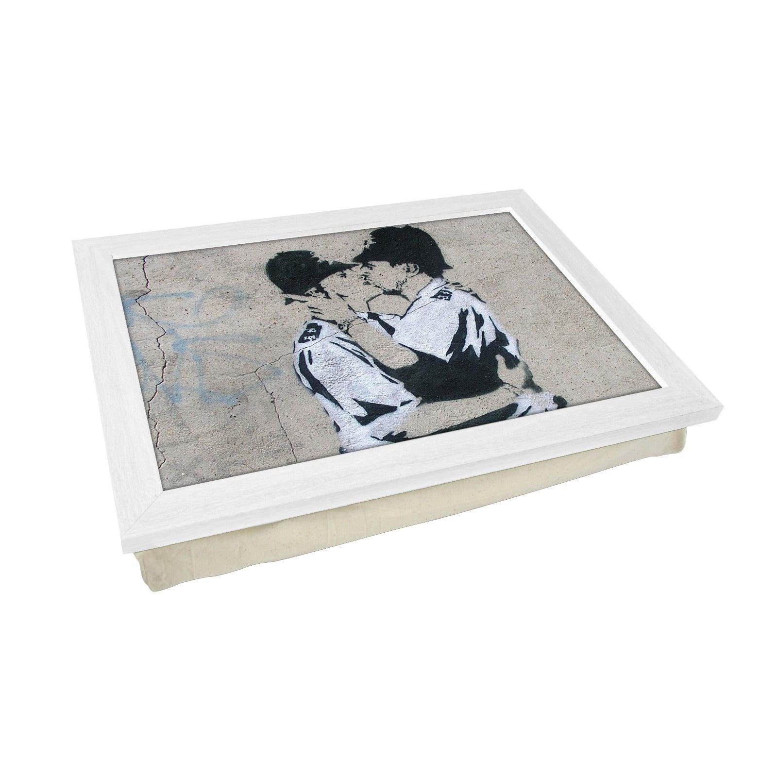 Banksy Kissing Coppers Lap Tray - L0476 Personalised Lap Trays