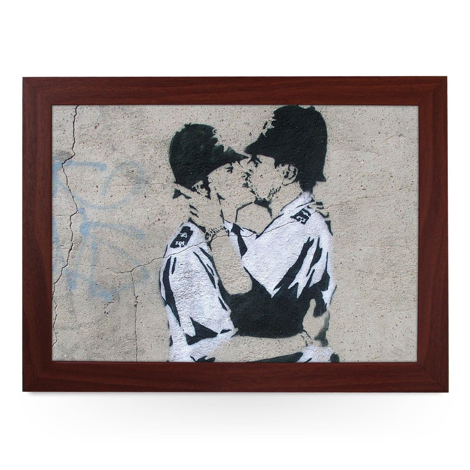 Banksy Kissing Coppers Lap Tray - L0476 Personalised Lap Trays