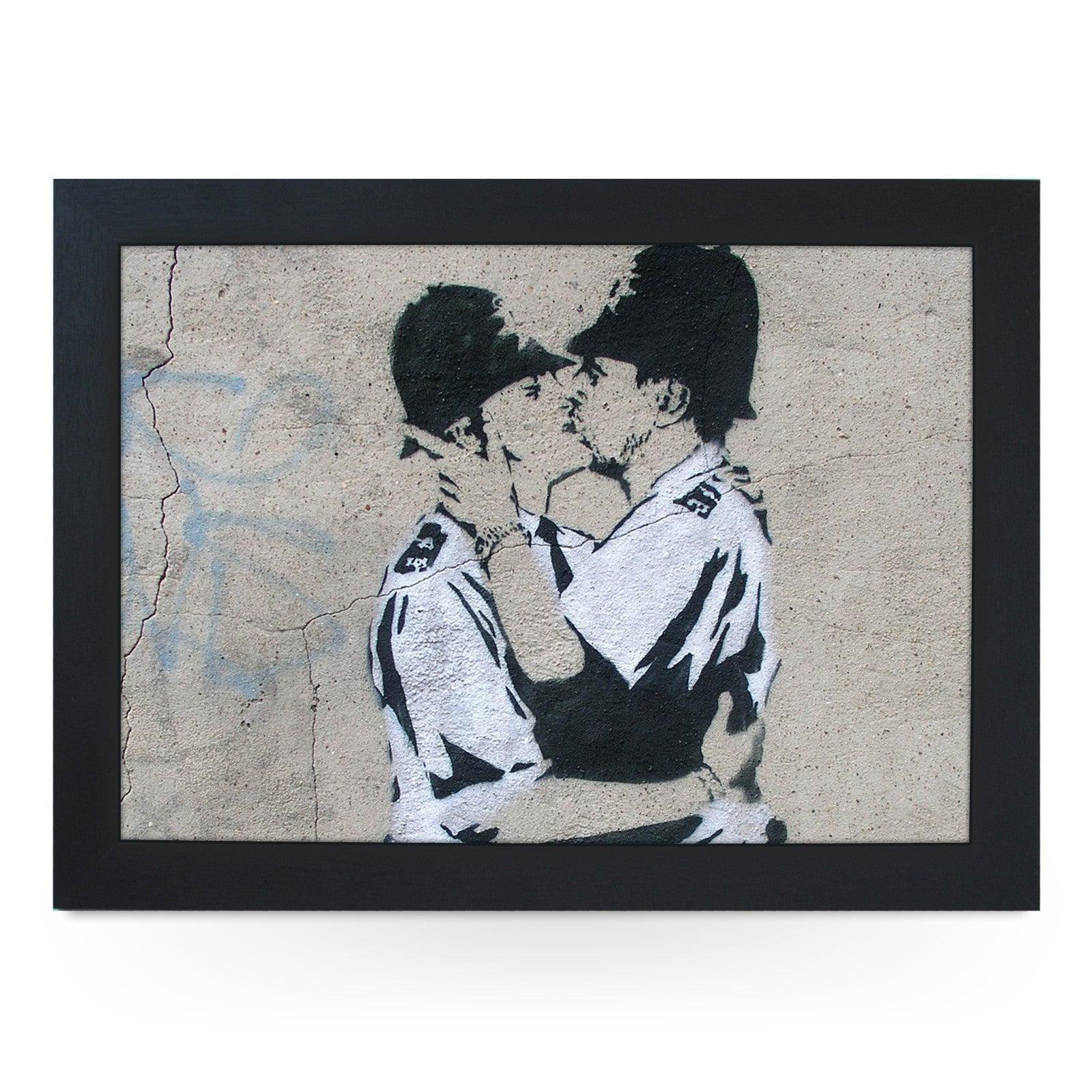 Banksy Kissing Coppers Lap Tray - L0476 Personalised Lap Trays