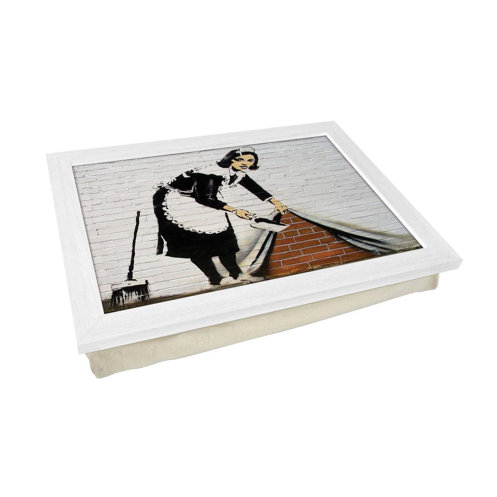 Banksy Sweeping It Under The Carpet Maid Lap Tray - L0475 Personalised Lap Trays