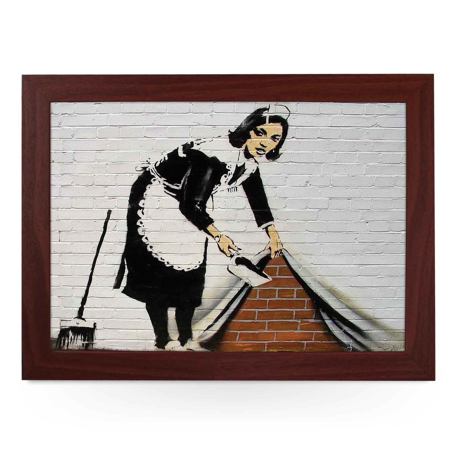 Banksy Sweeping It Under The Carpet Maid Lap Tray - L0475 Personalised Lap Trays