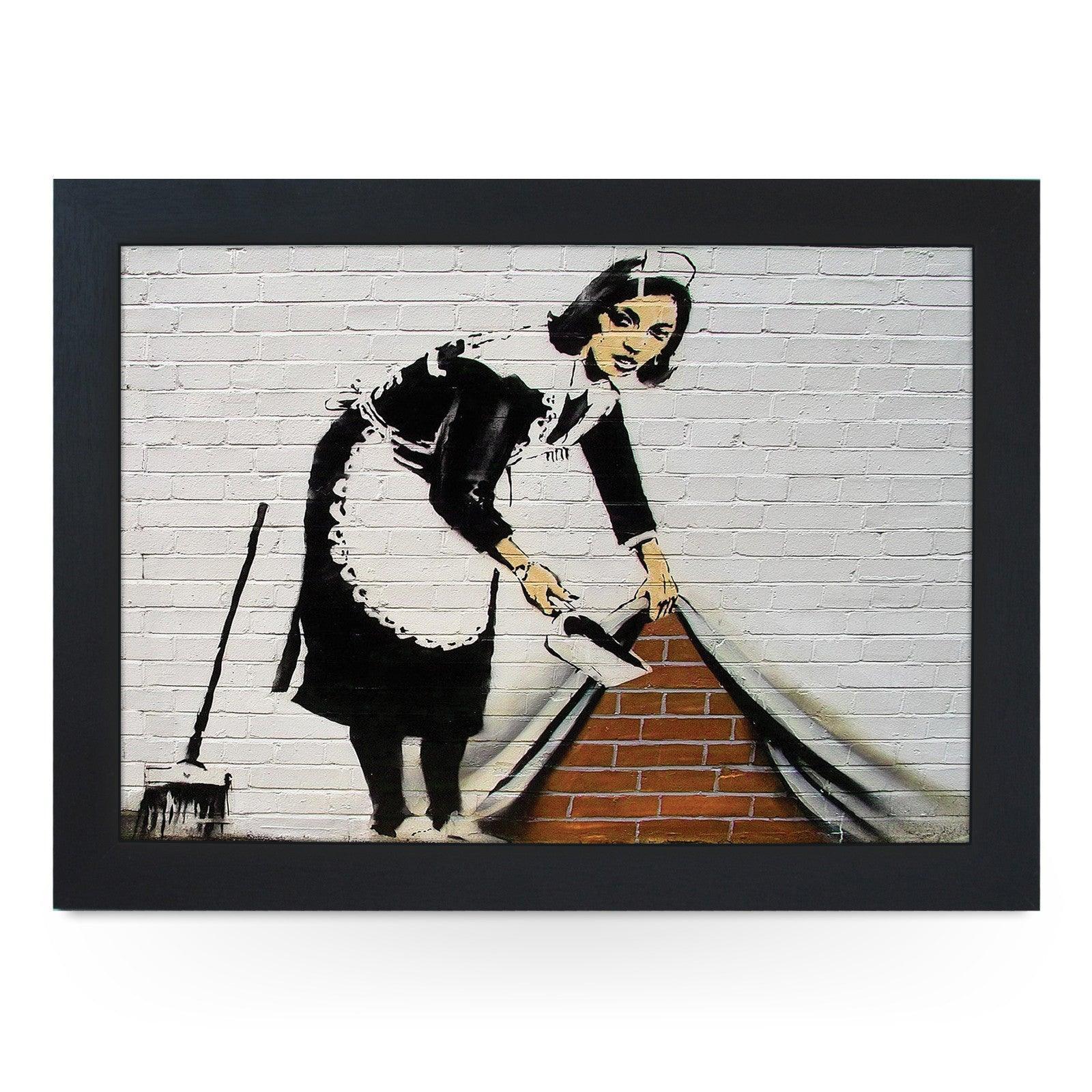Banksy Sweeping It Under The Carpet Maid Lap Tray - L0475 Personalised Lap Trays