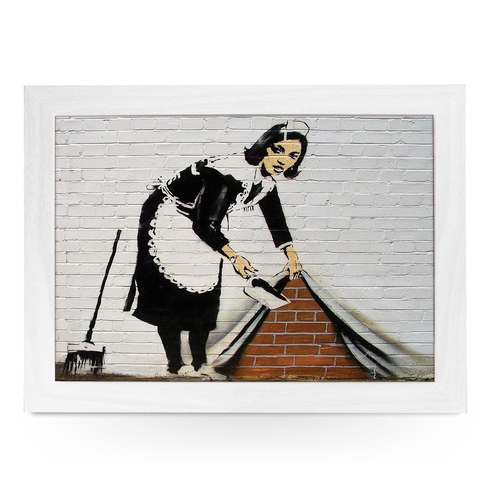 Banksy Sweeping It Under The Carpet Maid Lap Tray - L0475 Personalised Lap Trays