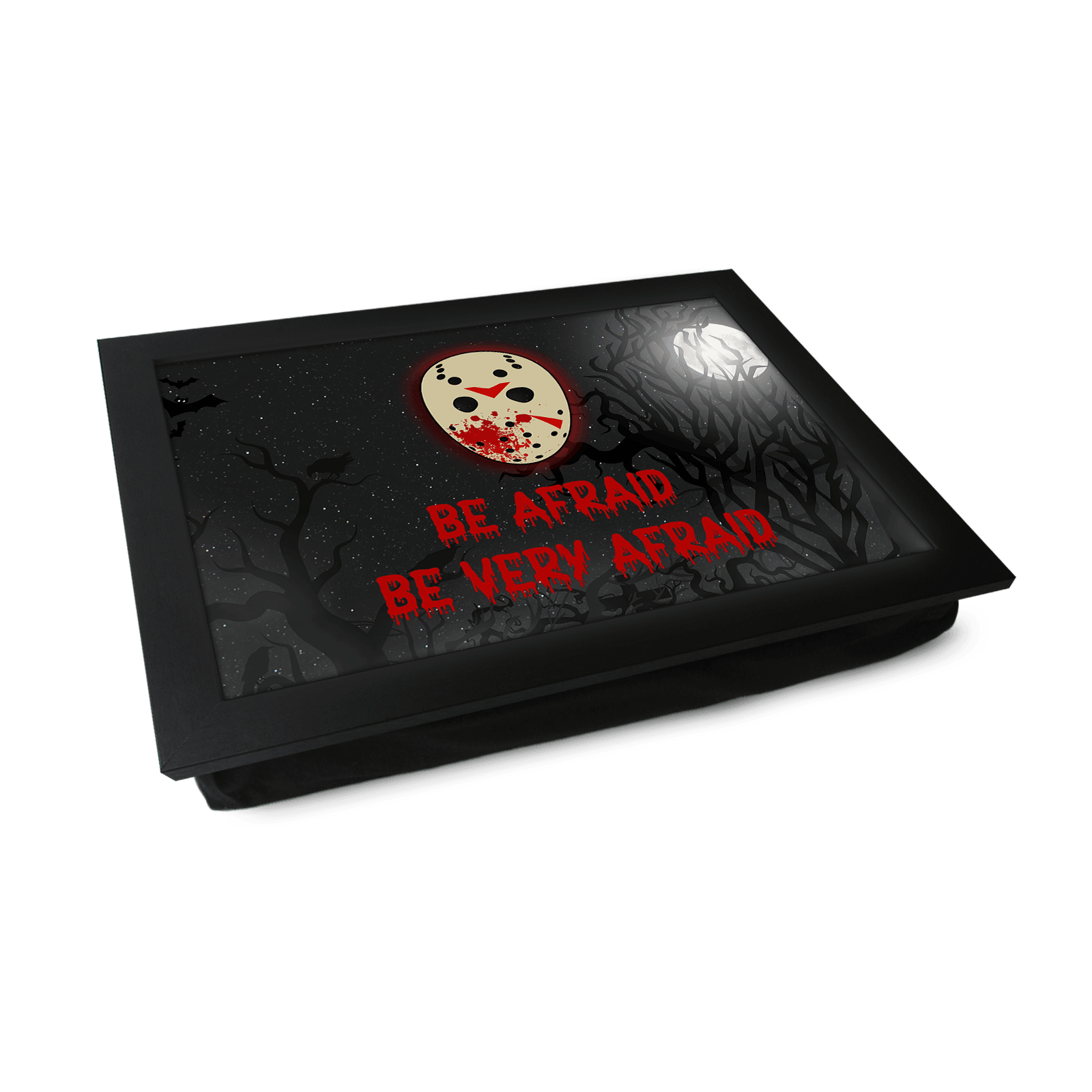 Be Afraid Hockey Mask - L1025 - Cushioned Lap Trays by Yoosh