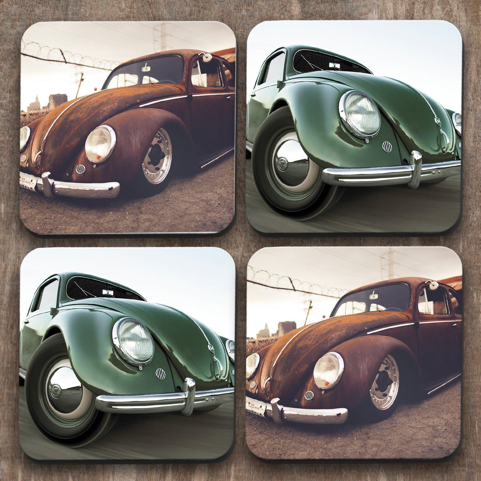 Beetles x 4 Coasters C0039 Cushioned Lap Trays by Yoosh