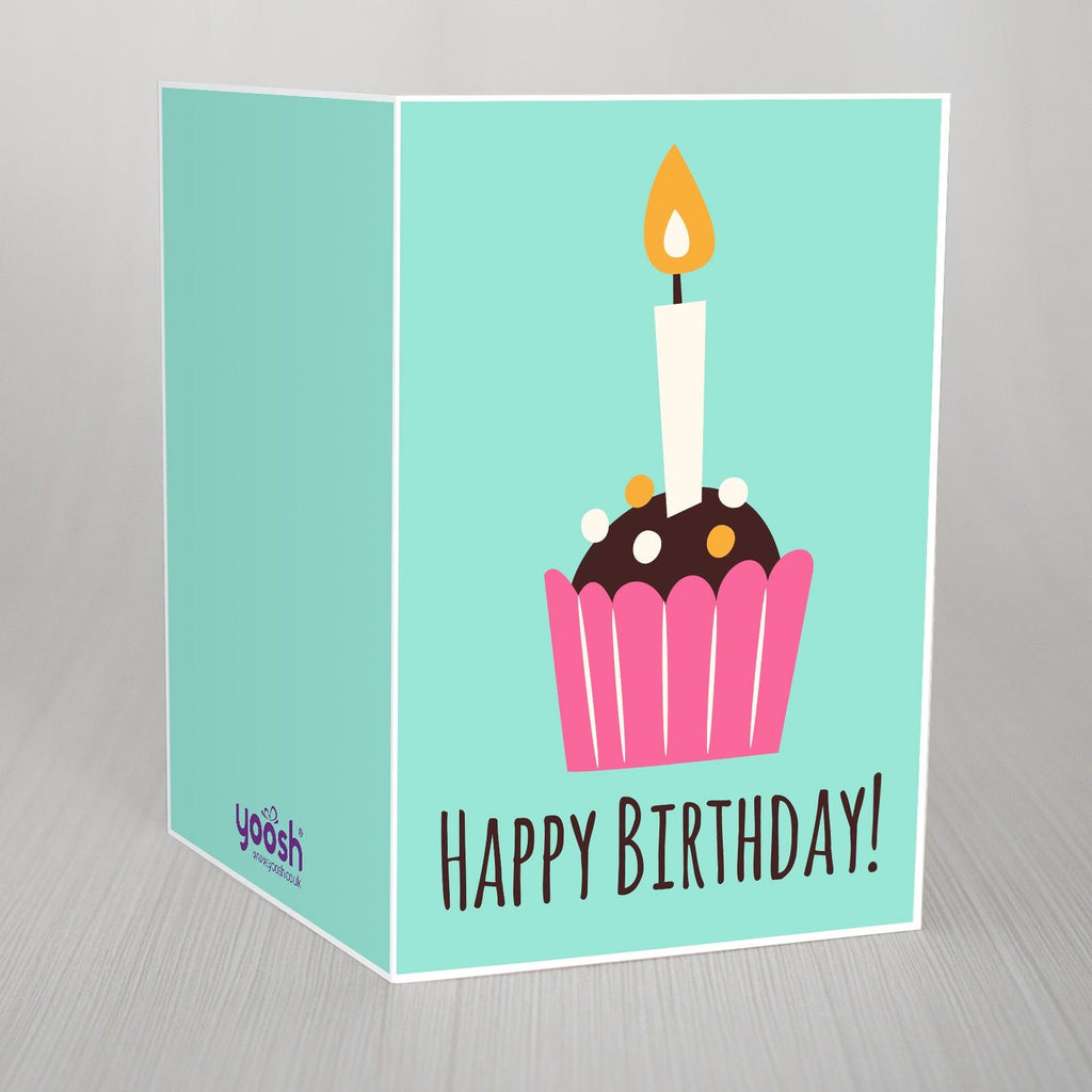 Birthday Cup Cake Birthday A5 Card "Happy Birthday" Yoosh