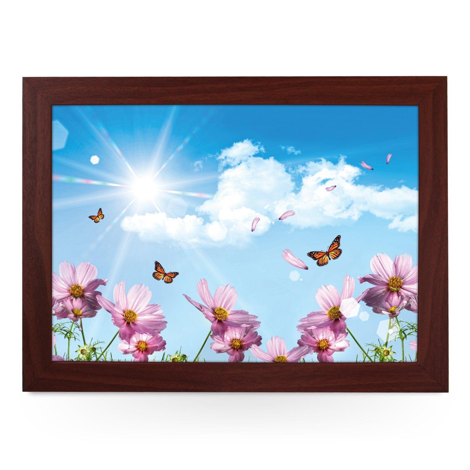 Butterflies & Cosmos Lap Tray - L0214 Personalised Lap Trays