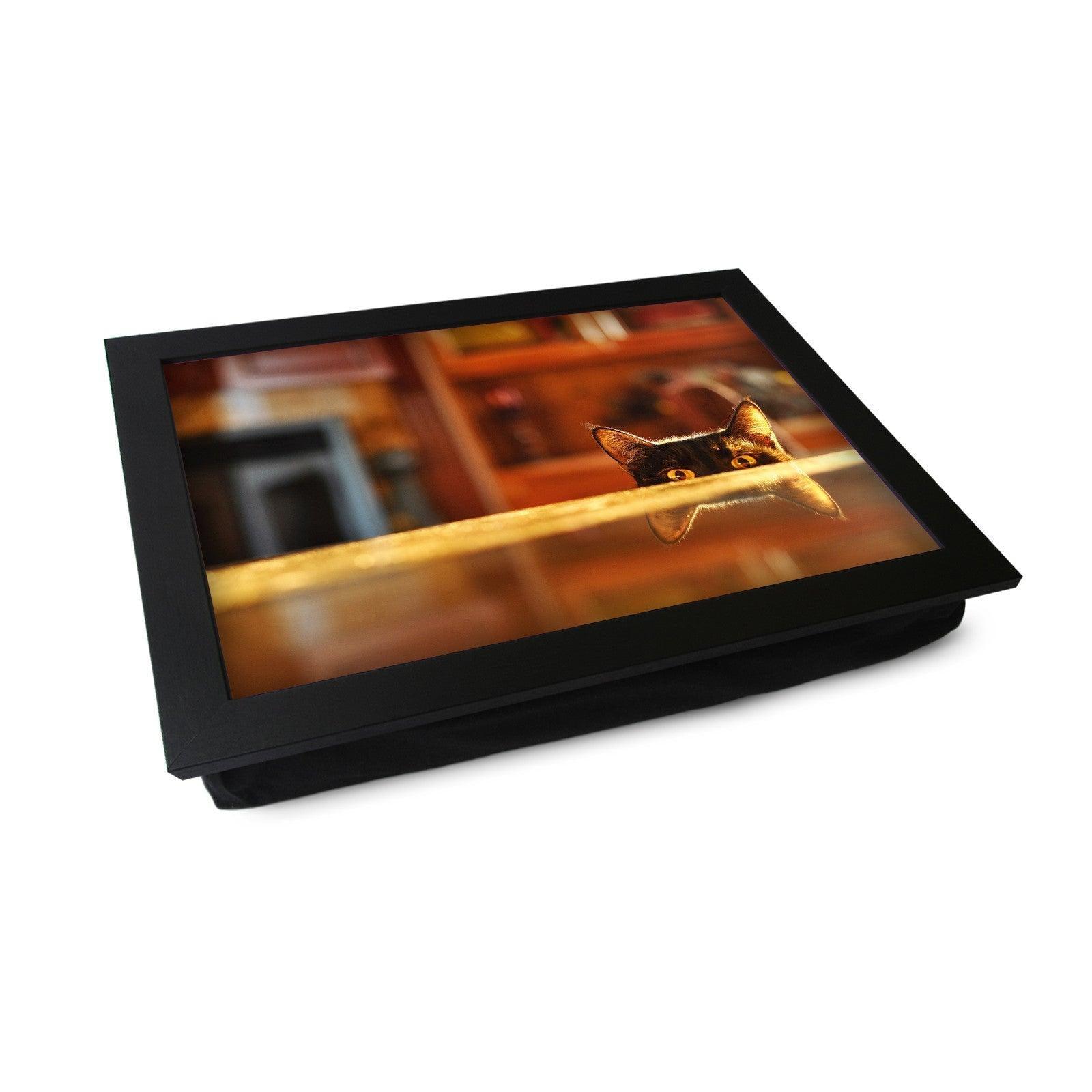 Cat Peeking Lap Tray - L0215 Personalised Lap Trays