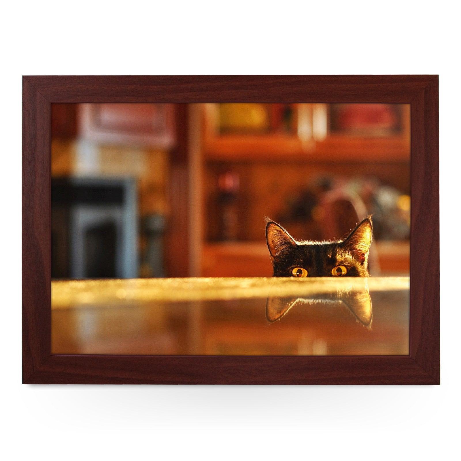 Cat Peeking Lap Tray - L0215 Personalised Lap Trays