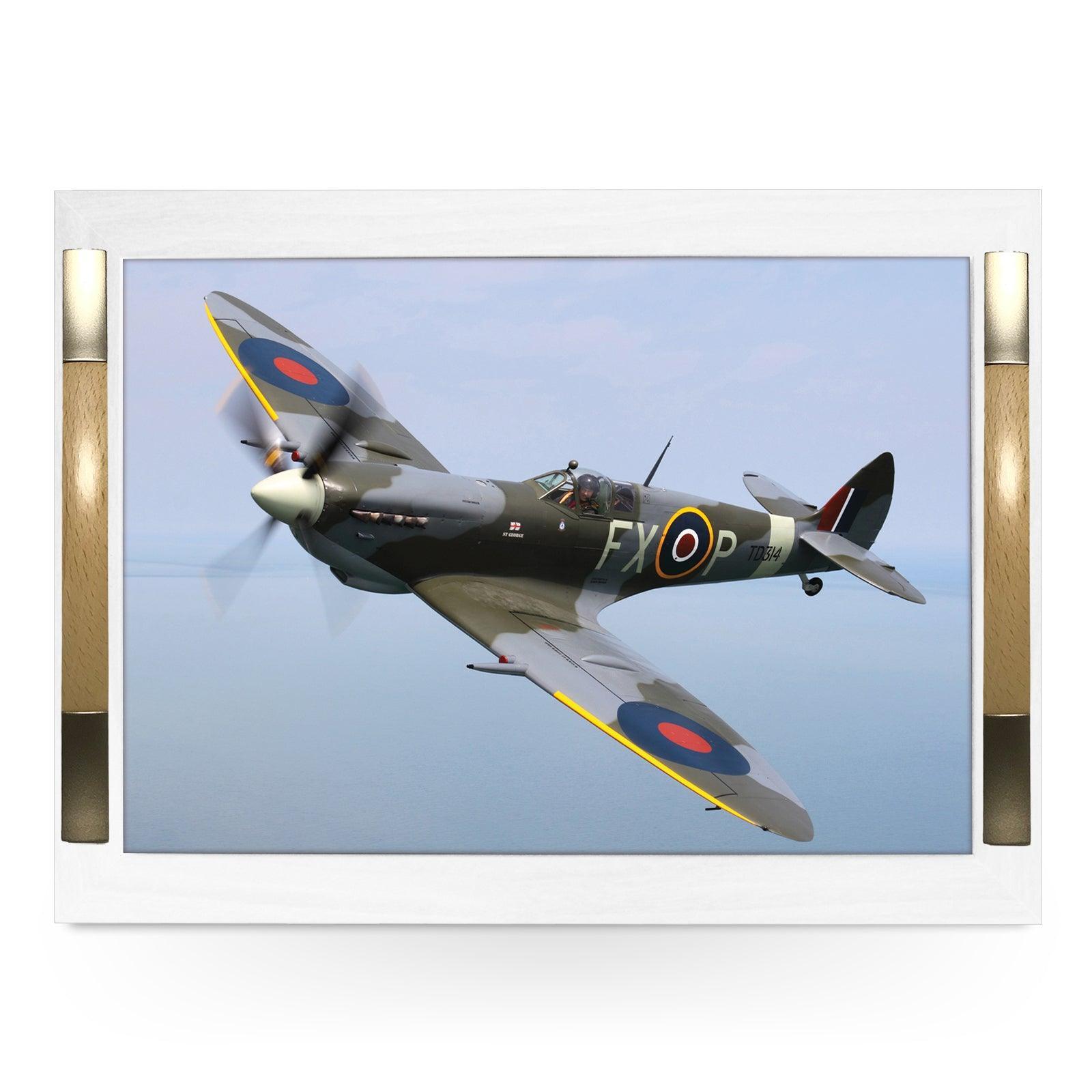 Classic World Famous Spitfire Plane Serving Tray - 0113 - Cushioned Lap Trays by Yoosh