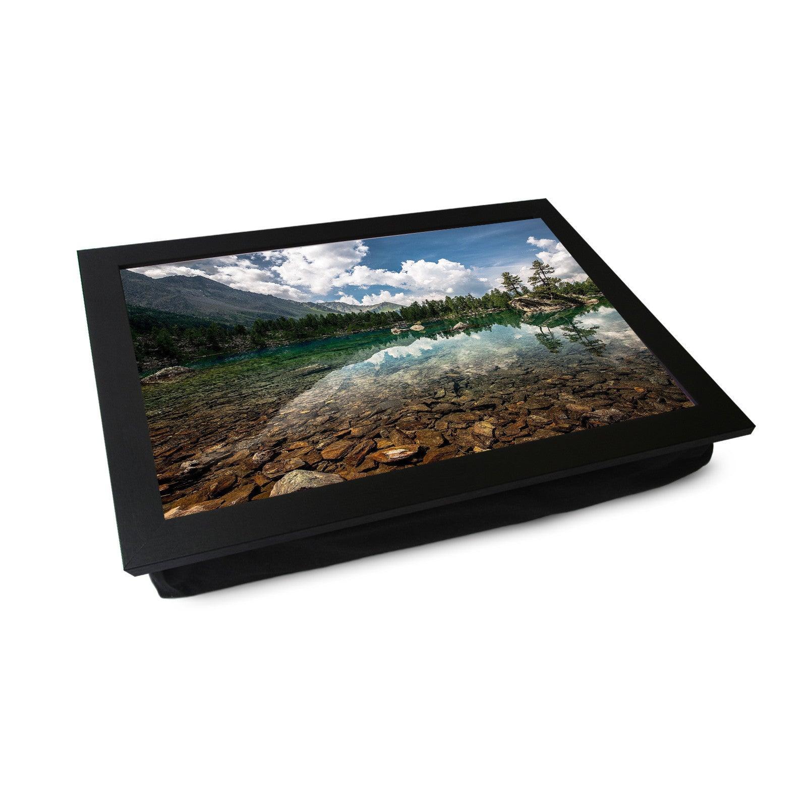 Clear Mountain Lake Lap Tray - L0148 Personalised Lap Trays