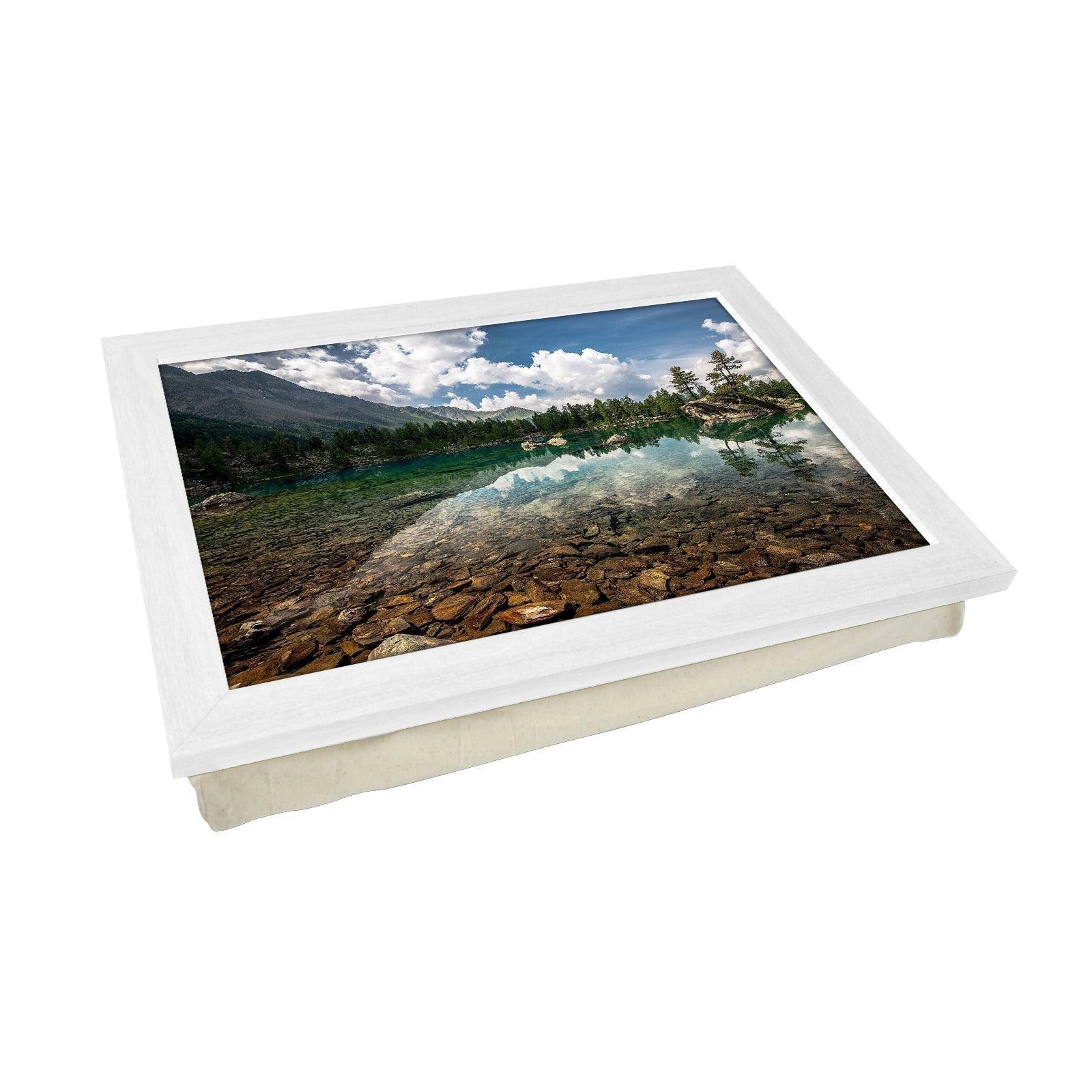 Clear Mountain Lake Lap Tray - L0148 Personalised Lap Trays