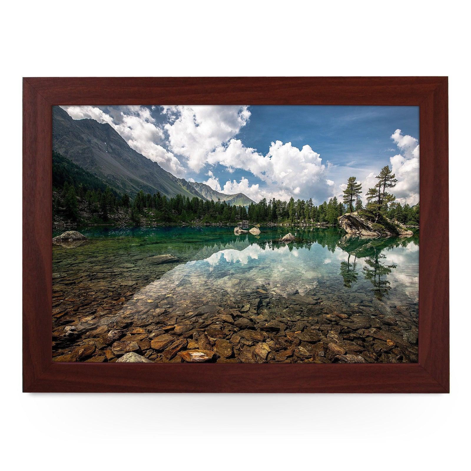 Clear Mountain Lake Lap Tray - L0148 Personalised Lap Trays