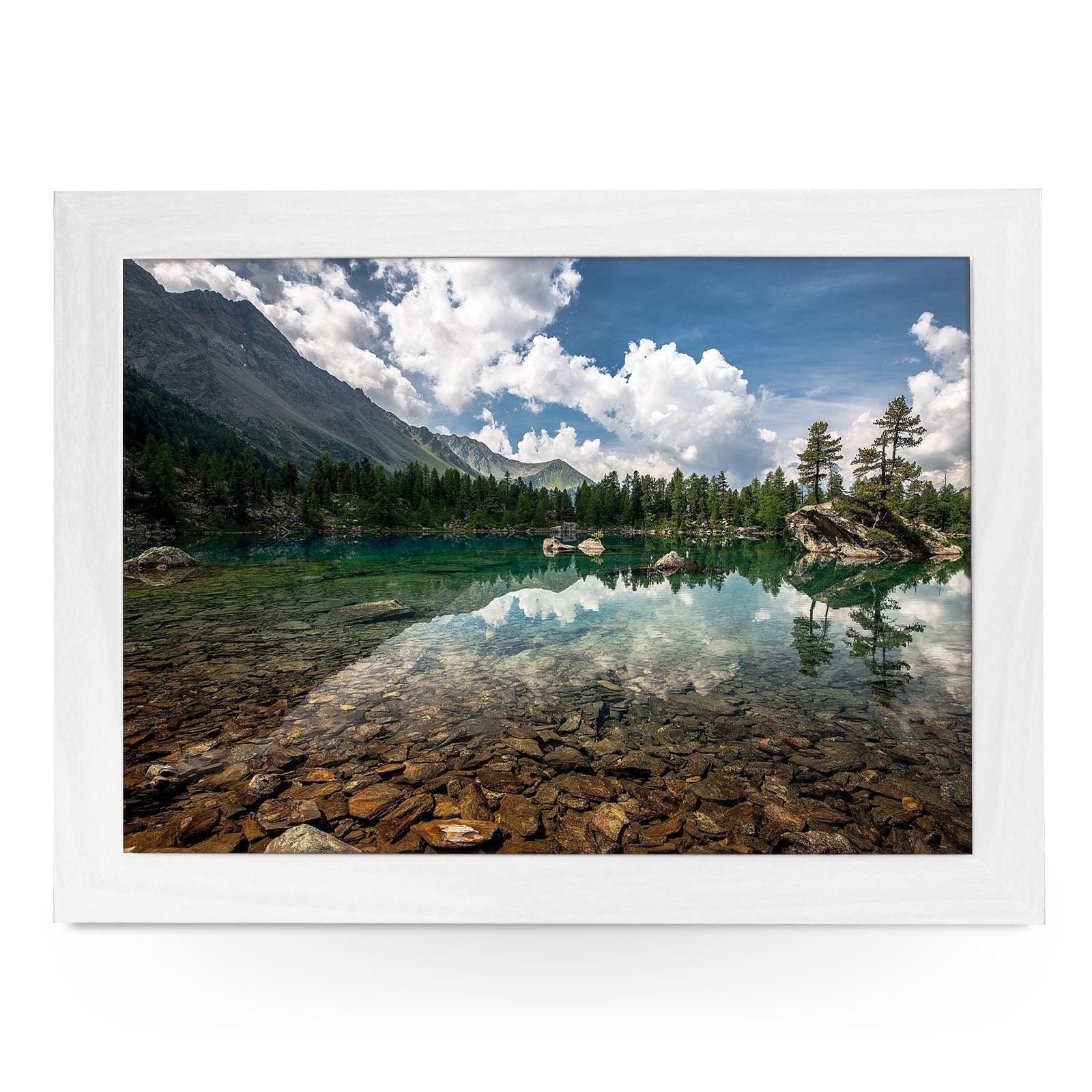 Clear Mountain Lake Lap Tray - L0148 Personalised Lap Trays