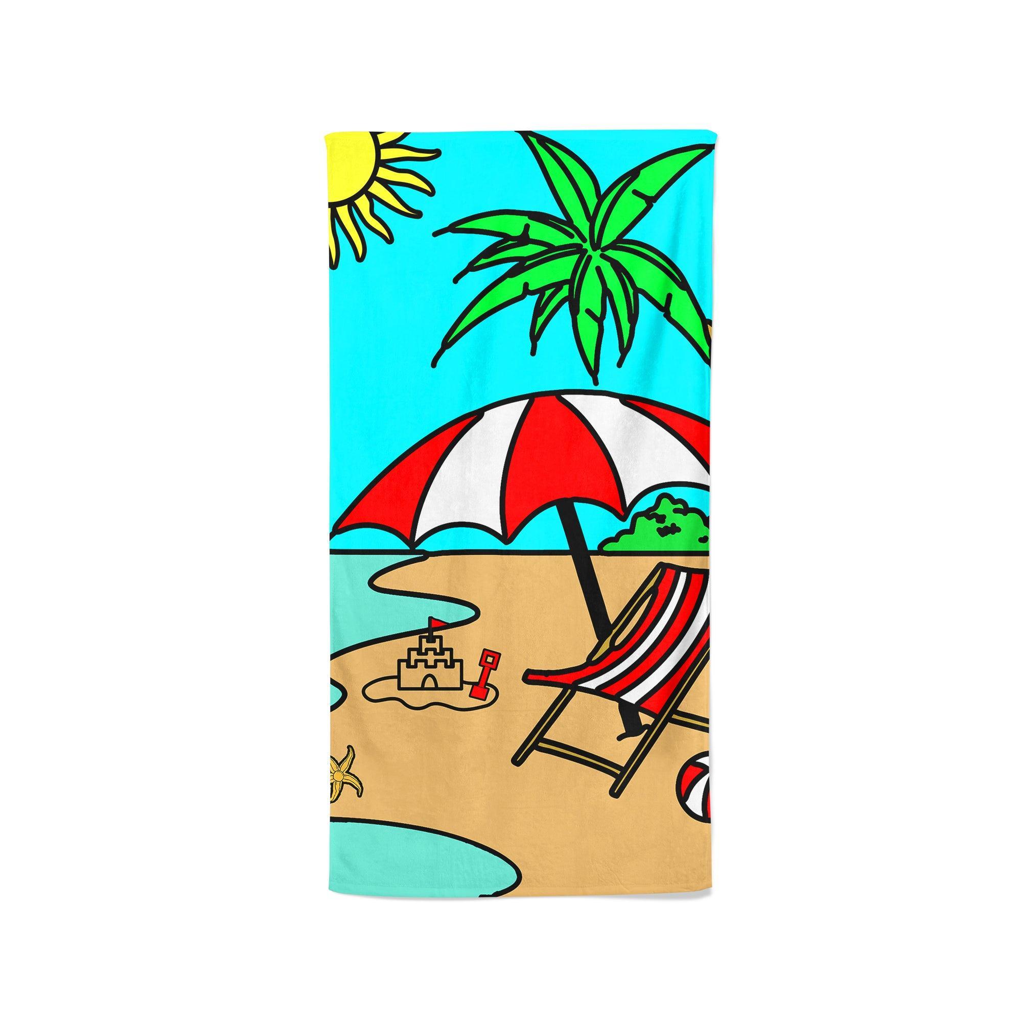 Colouring Book Style - Beach Towel Cushioned Lap Trays by Yoosh