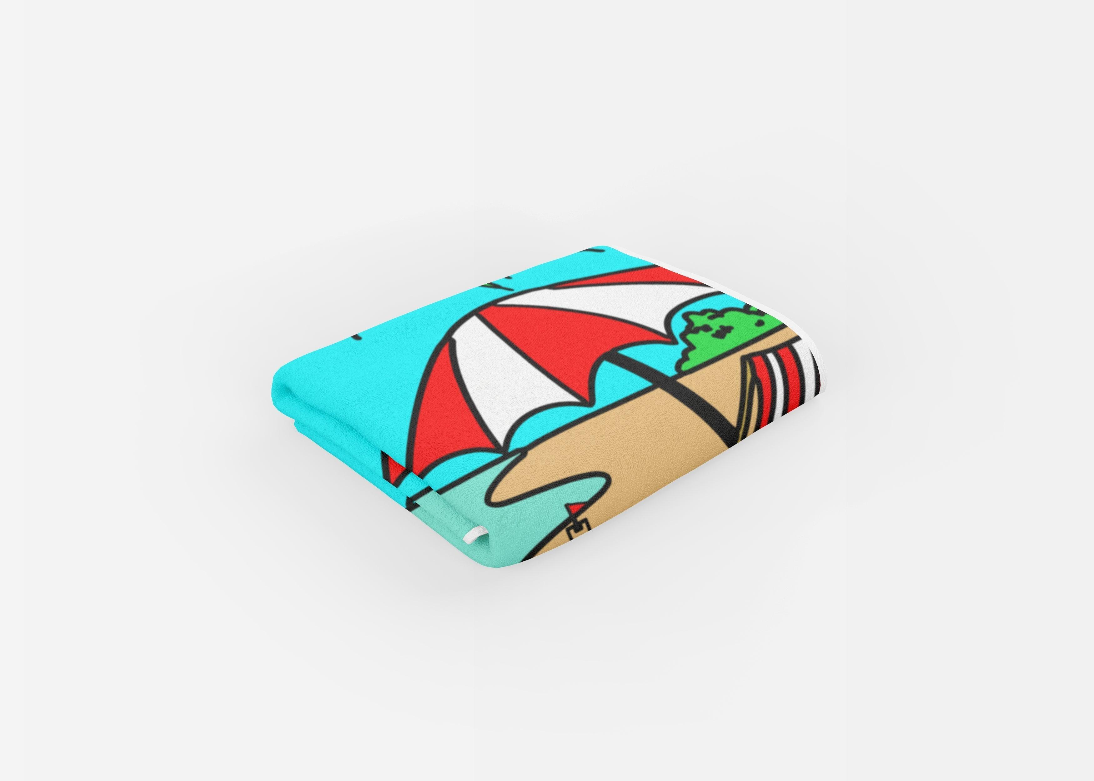 Colouring Book Style - Beach Towel Cushioned Lap Trays by Yoosh