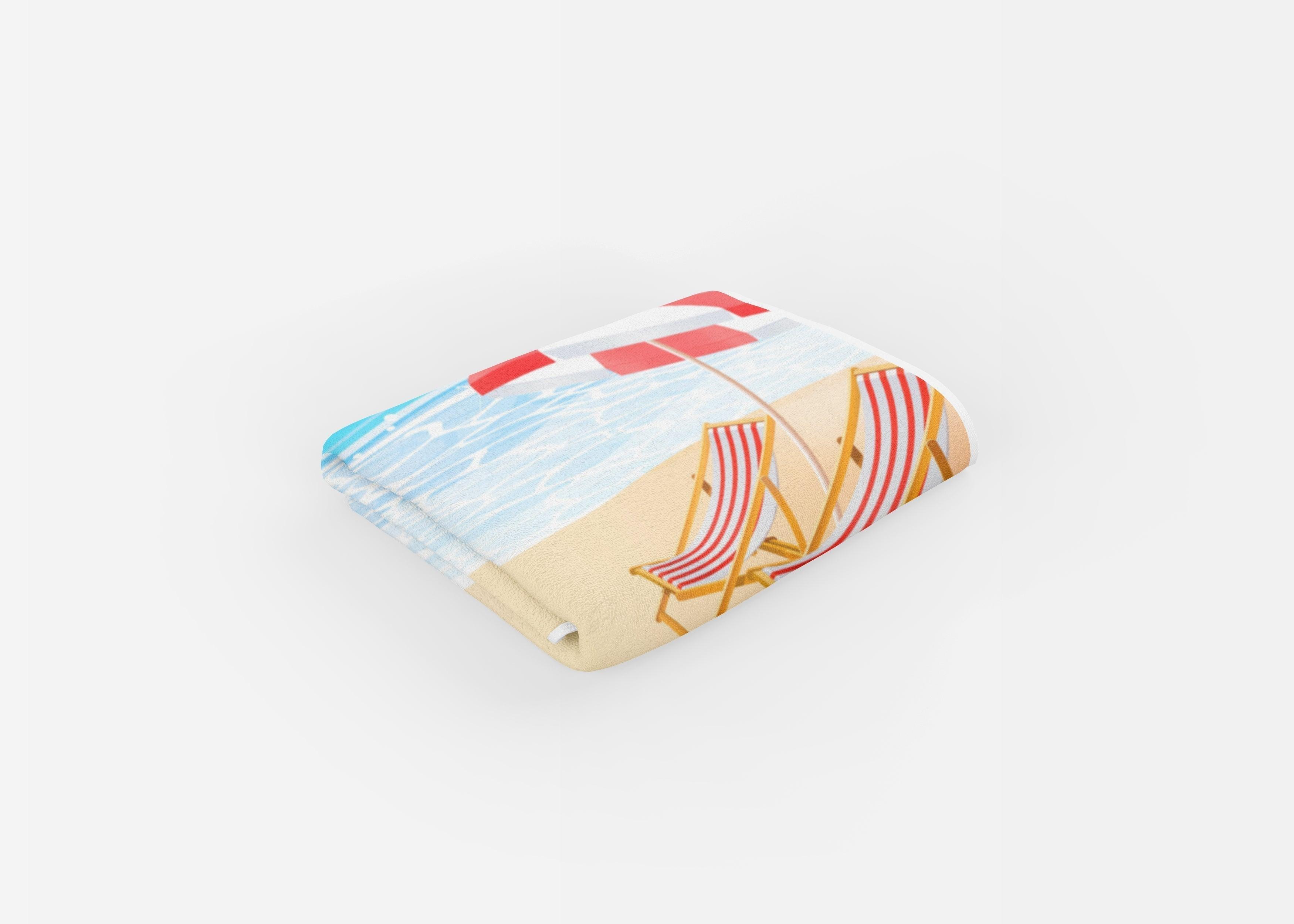 Deckchairs By The Seaside - Beach Towel Cushioned Lap Trays by Yoosh