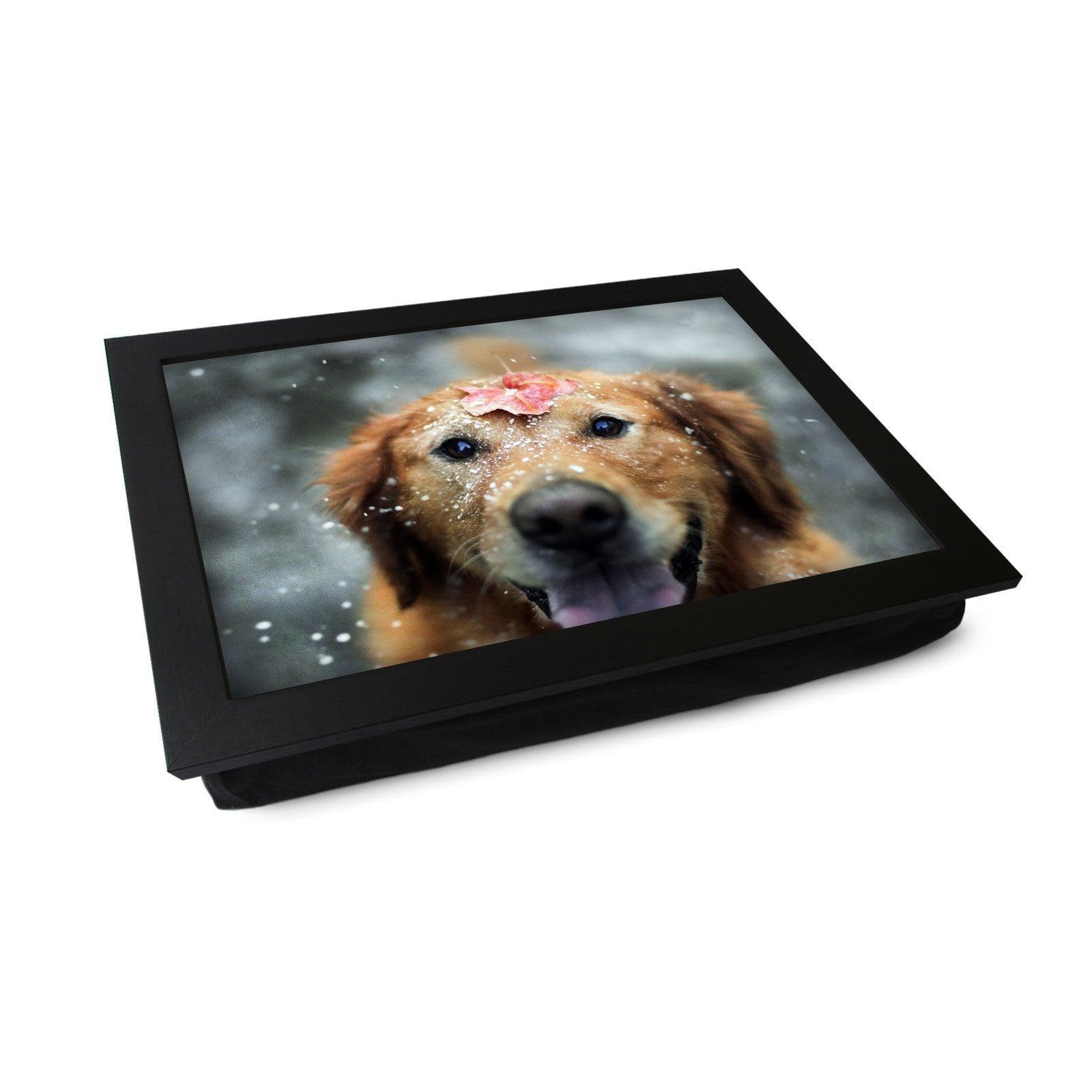 Dog in Snow Lap Tray - L0025 Personalised Lap Trays
