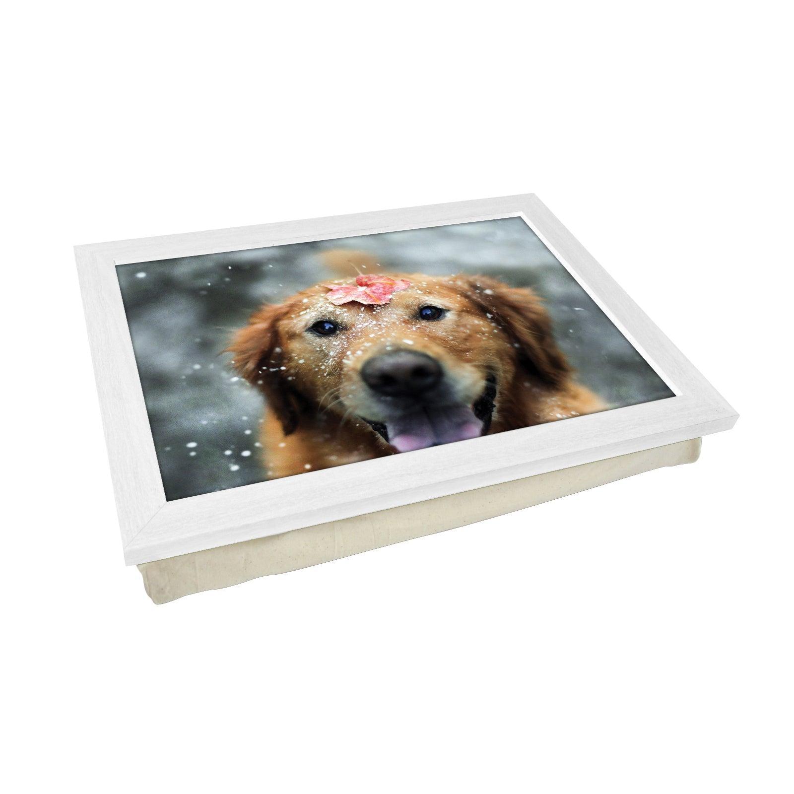 Dog in Snow Lap Tray - L0025 Personalised Lap Trays