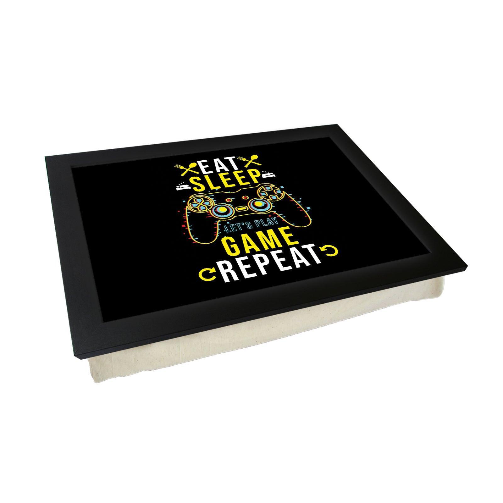 Eat Sleep Game Repeat Lap Tray - L1043 - Cushioned Lap Trays by Yoosh