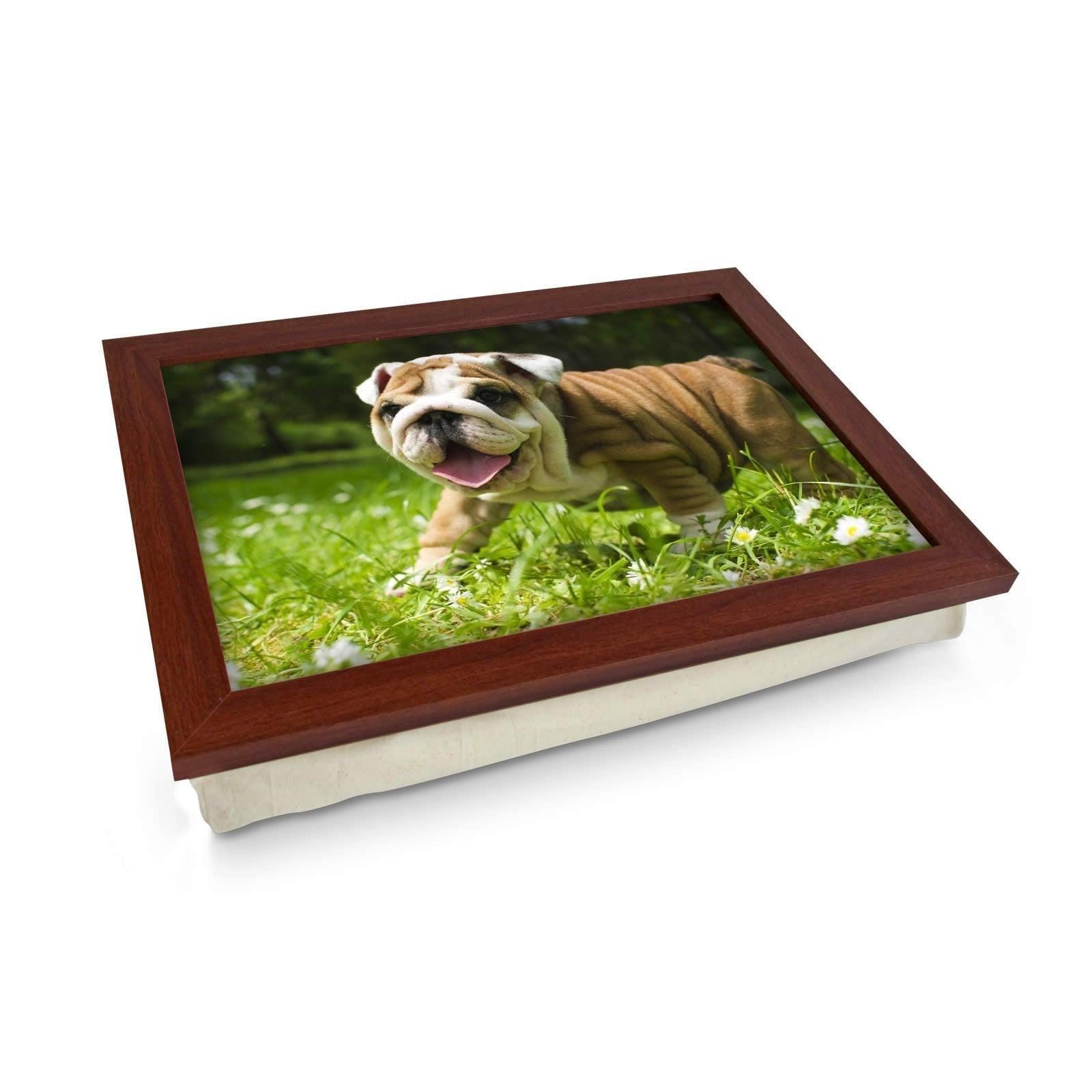 English Bulldog Puppy Lap Tray - L0142 Personalised Lap Trays