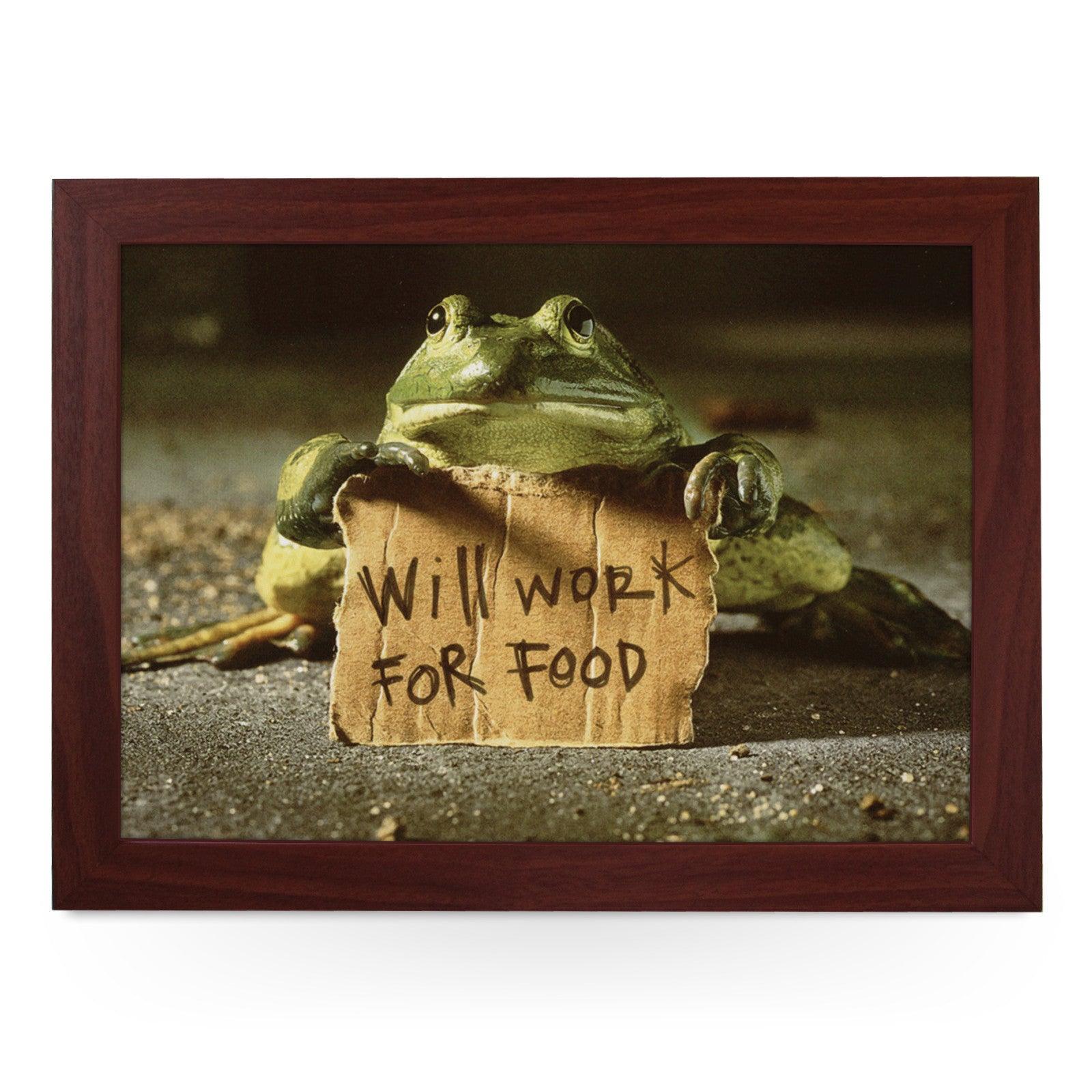 Frog Will Look For Work Lap Tray - L0353 Personalised Lap Trays