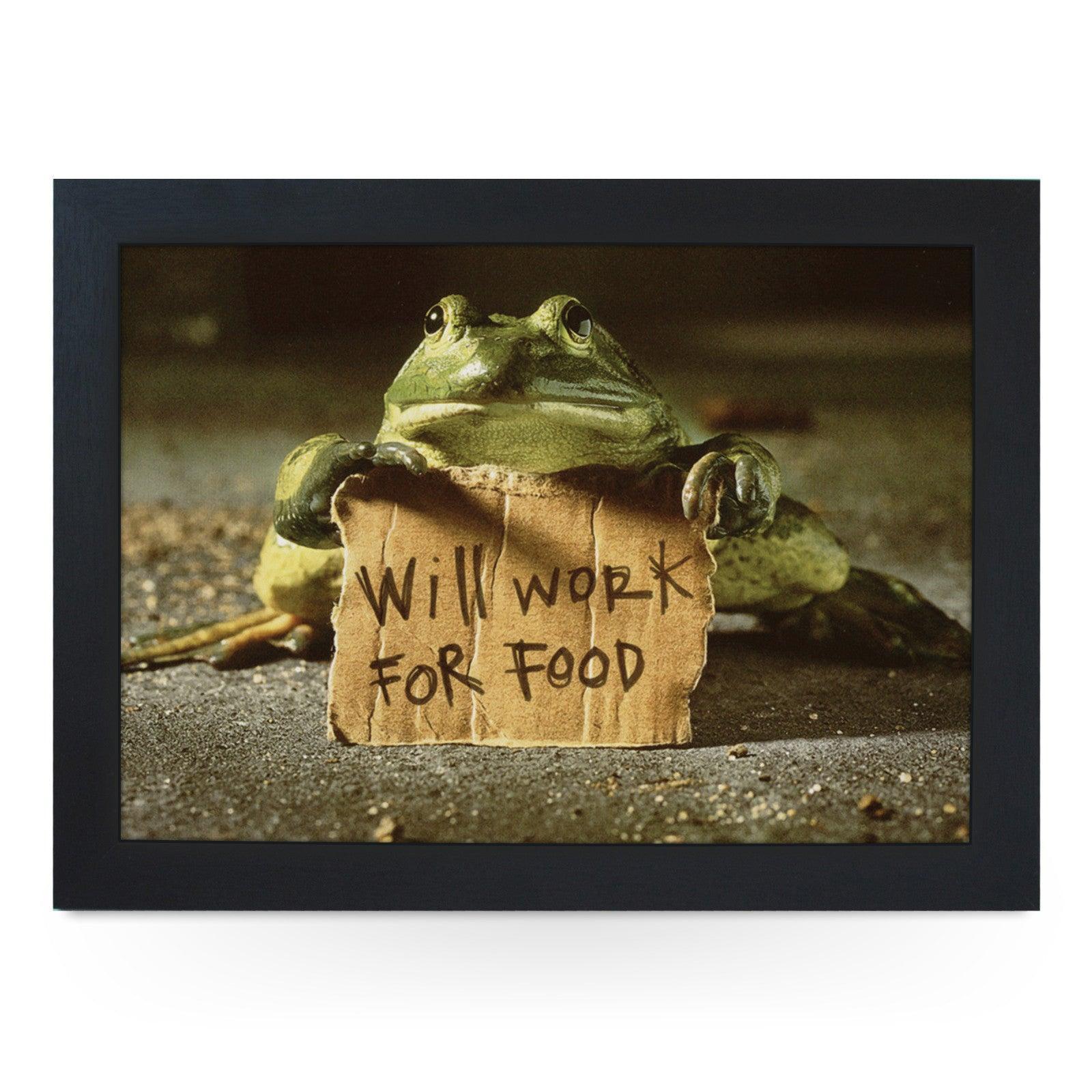 Frog Will Look For Work Lap Tray - L0353 Personalised Lap Trays