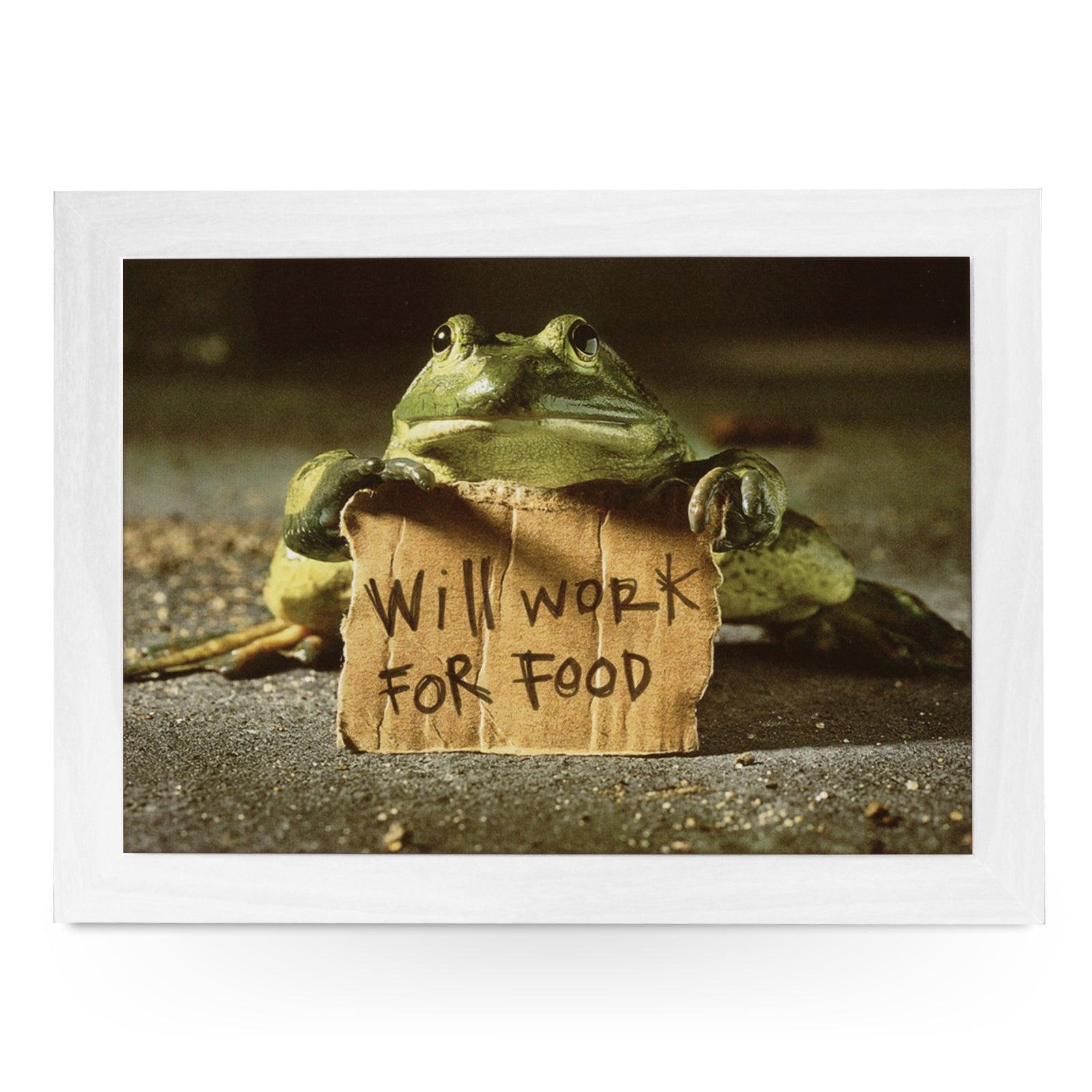Frog Will Look For Work Lap Tray - L0353 Personalised Lap Trays