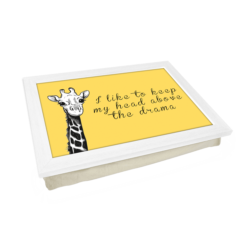 Fun Giraffe Joke Quote Lap Tray - L616 - Cushioned Lap Trays by Yoosh