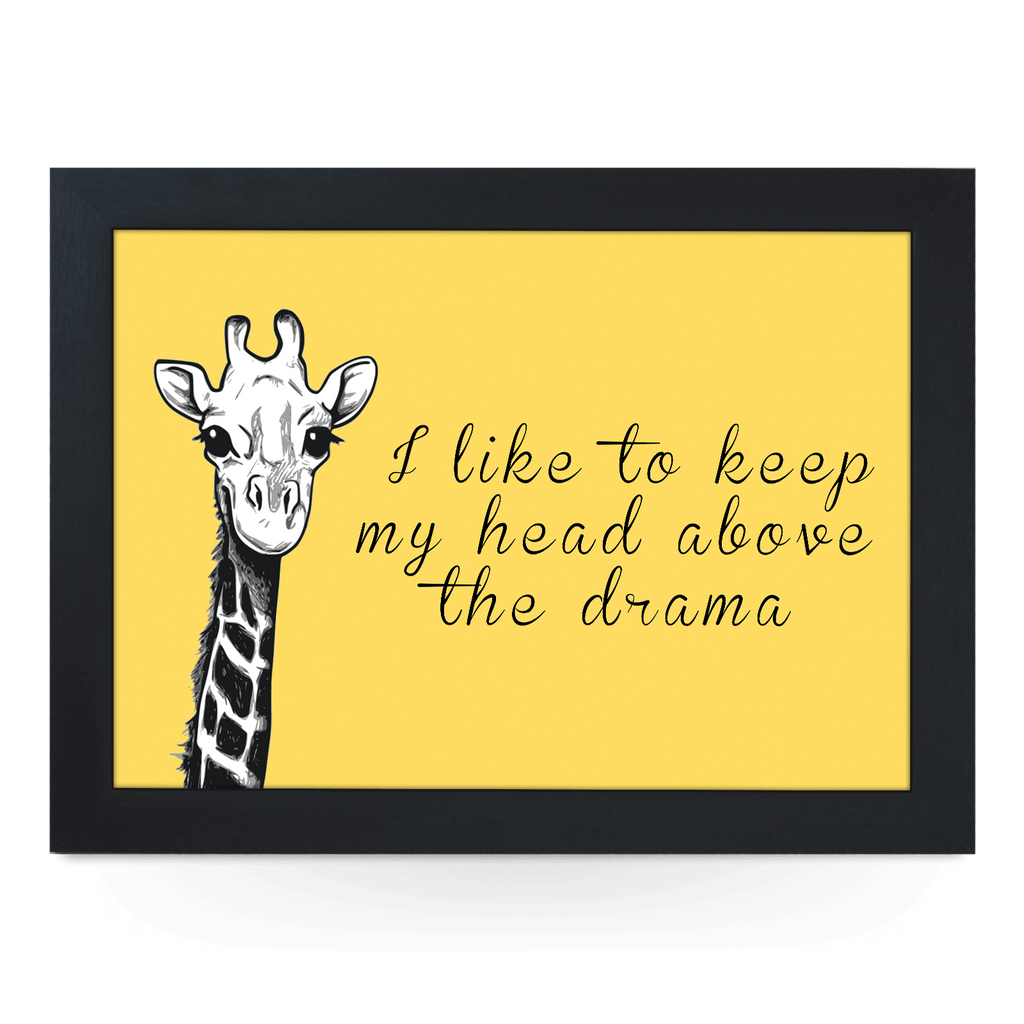 Fun Giraffe Joke Quote Lap Tray - L616 - Cushioned Lap Trays by Yoosh