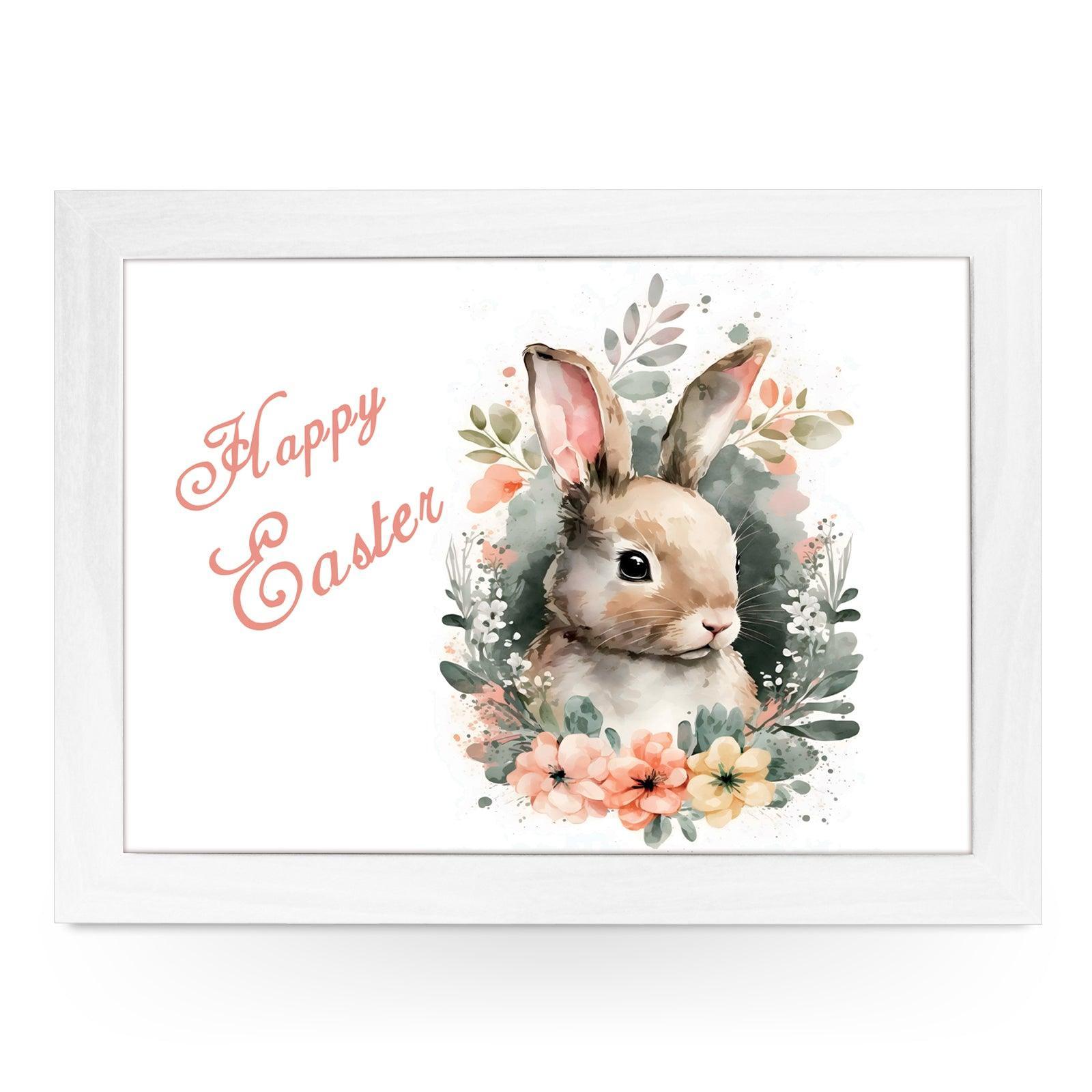 Happy Easter Bunny Lap Tray - L1172 - Cushioned Lap Trays by Yoosh