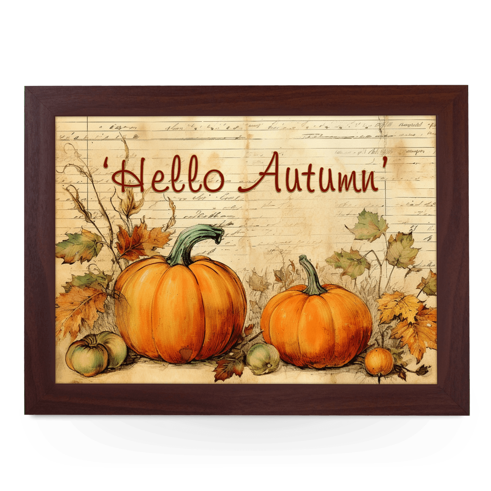 'Hello Autumn' Pumpkins Lap Tray - L684 - Yoosh